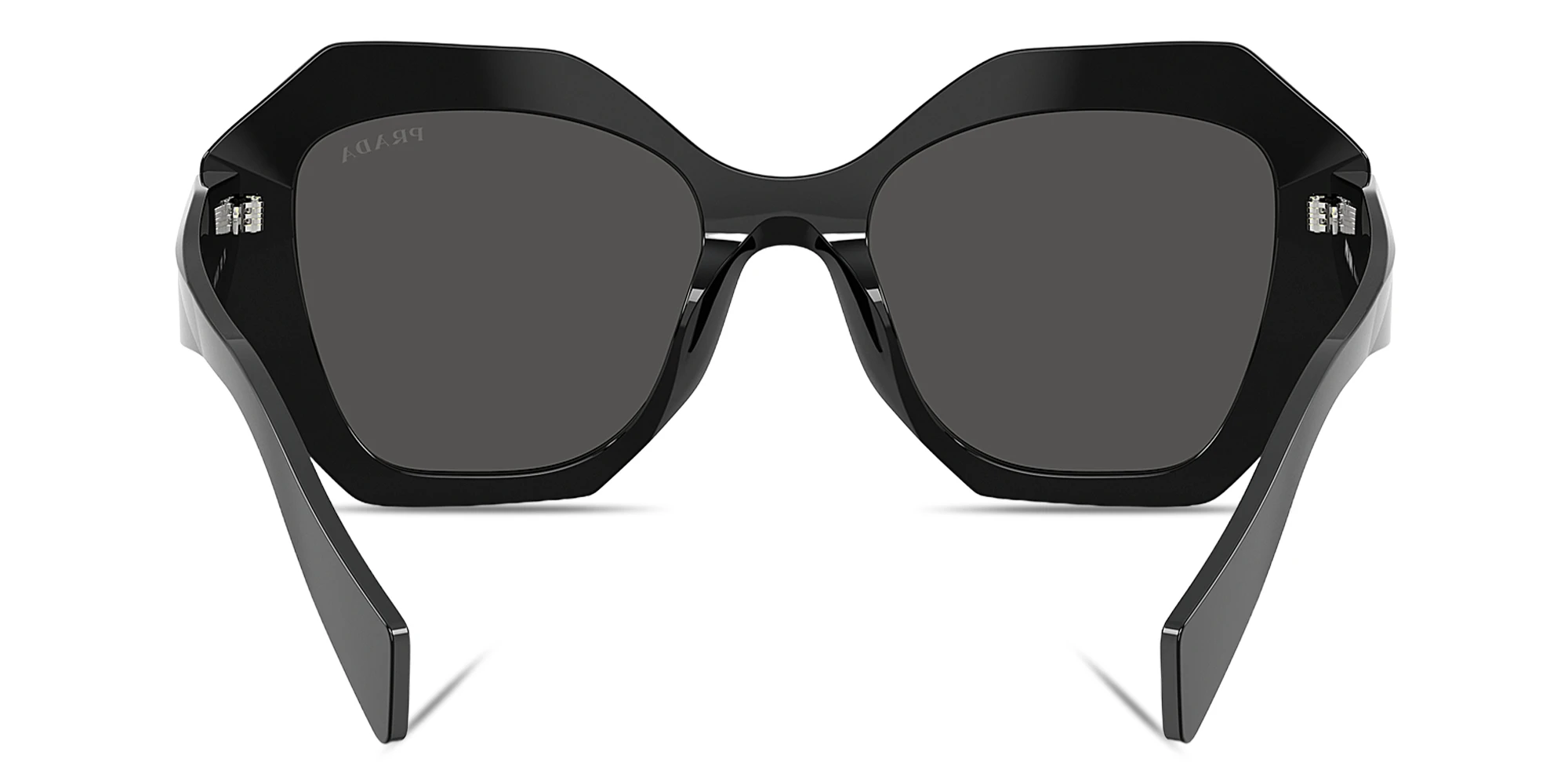 Shop PRADA Catwalk Irregular Sunglasses in Black online.