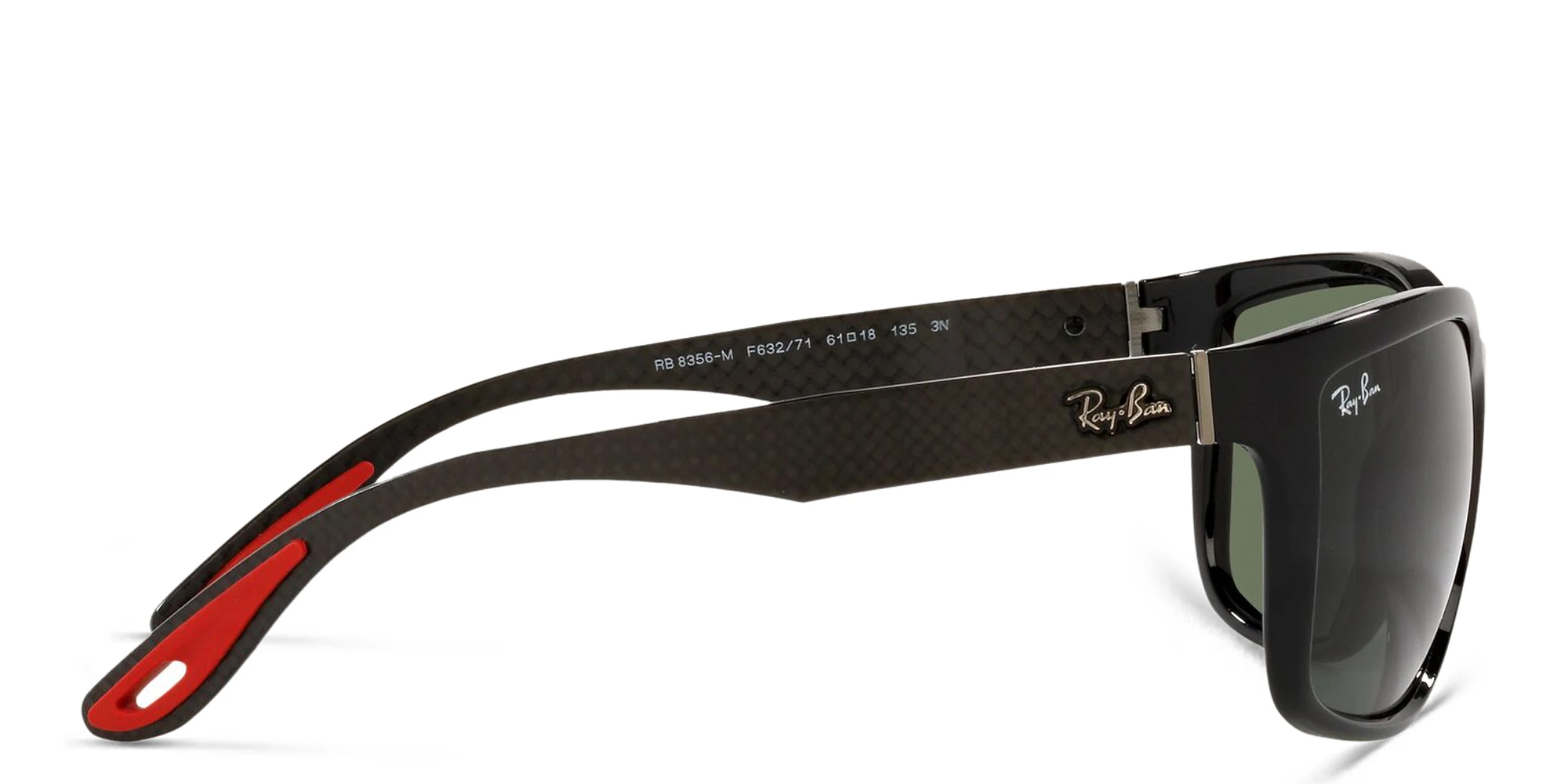 Shop Ray-Ban Ferrari Unisex Rectangle Sunglasses in Black online.
