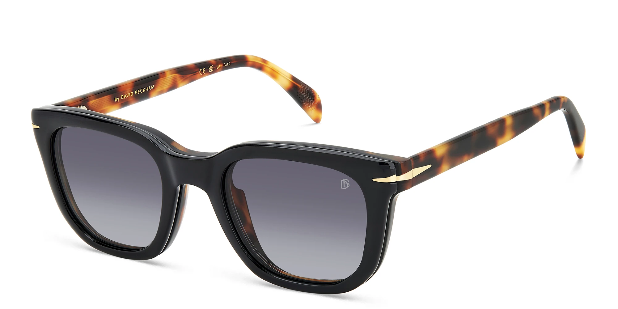 Shop DAVID BECKHAM Style Pioneer Square Eyeglasses in Black Havana online.
