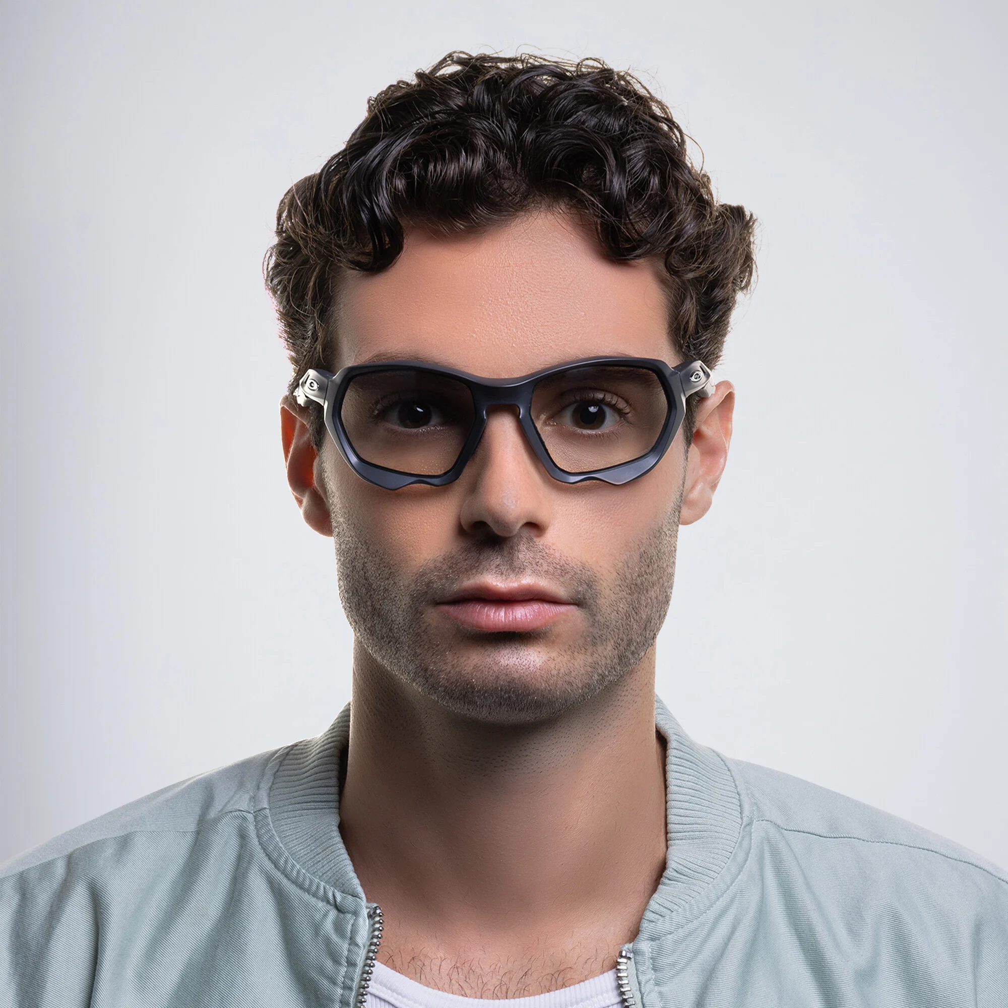 Shop Oakley Oakley Plazma Rectangle Sunglasses in Matte Carbon online.