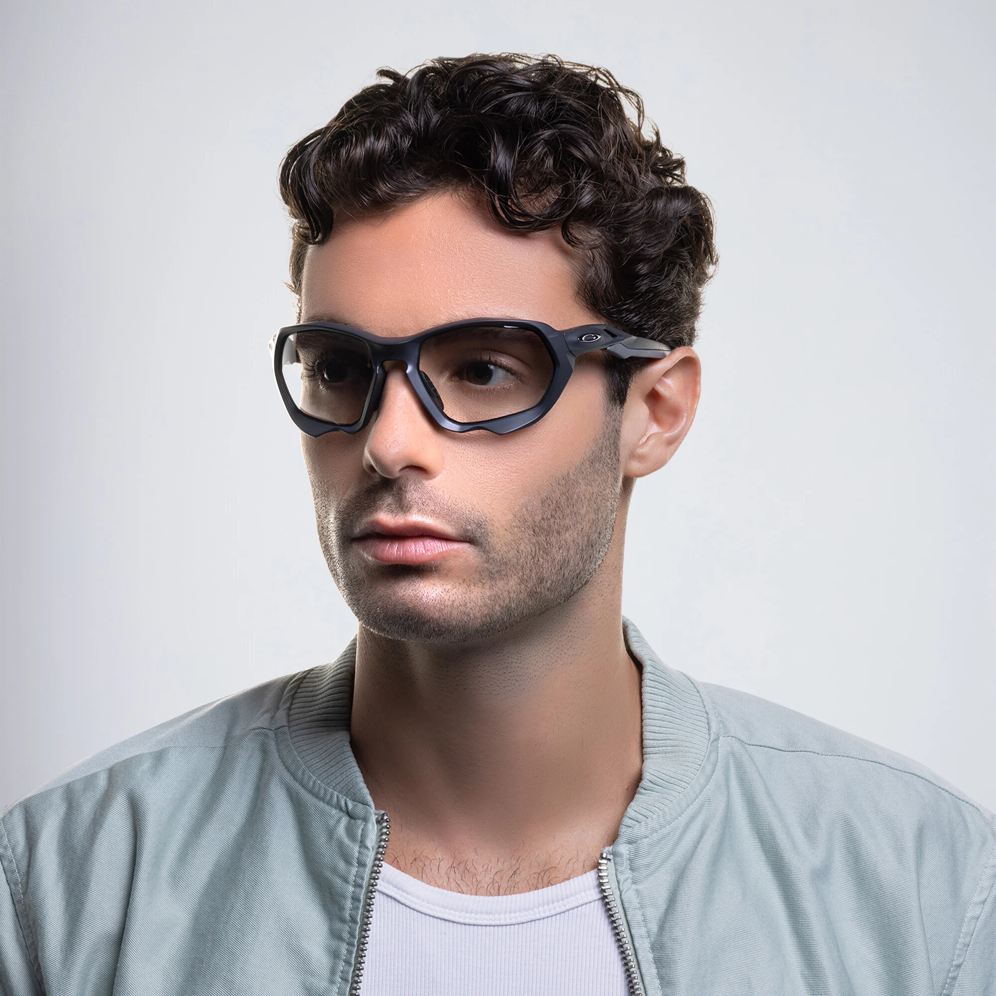 Shop Oakley Oakley Plazma Rectangle Sunglasses in Matte Carbon online.