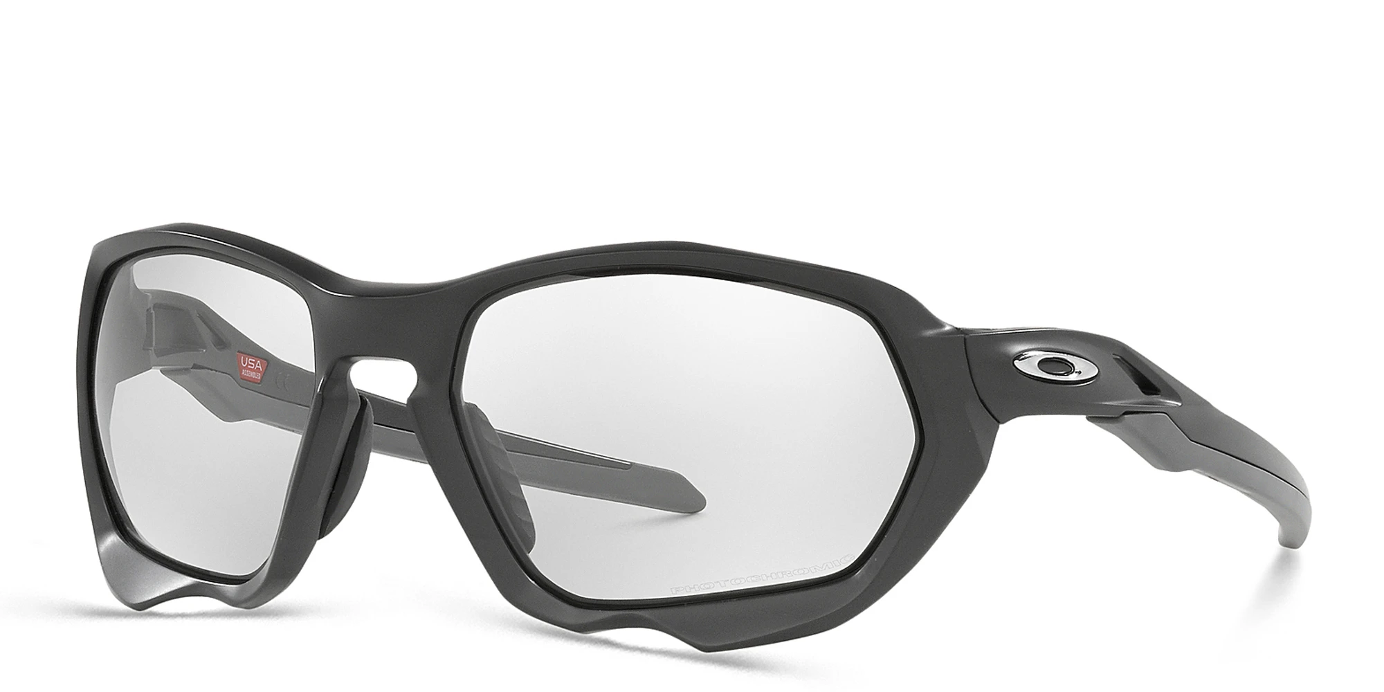 Shop Oakley Oakley Plazma Rectangle Sunglasses in Matte Carbon online.