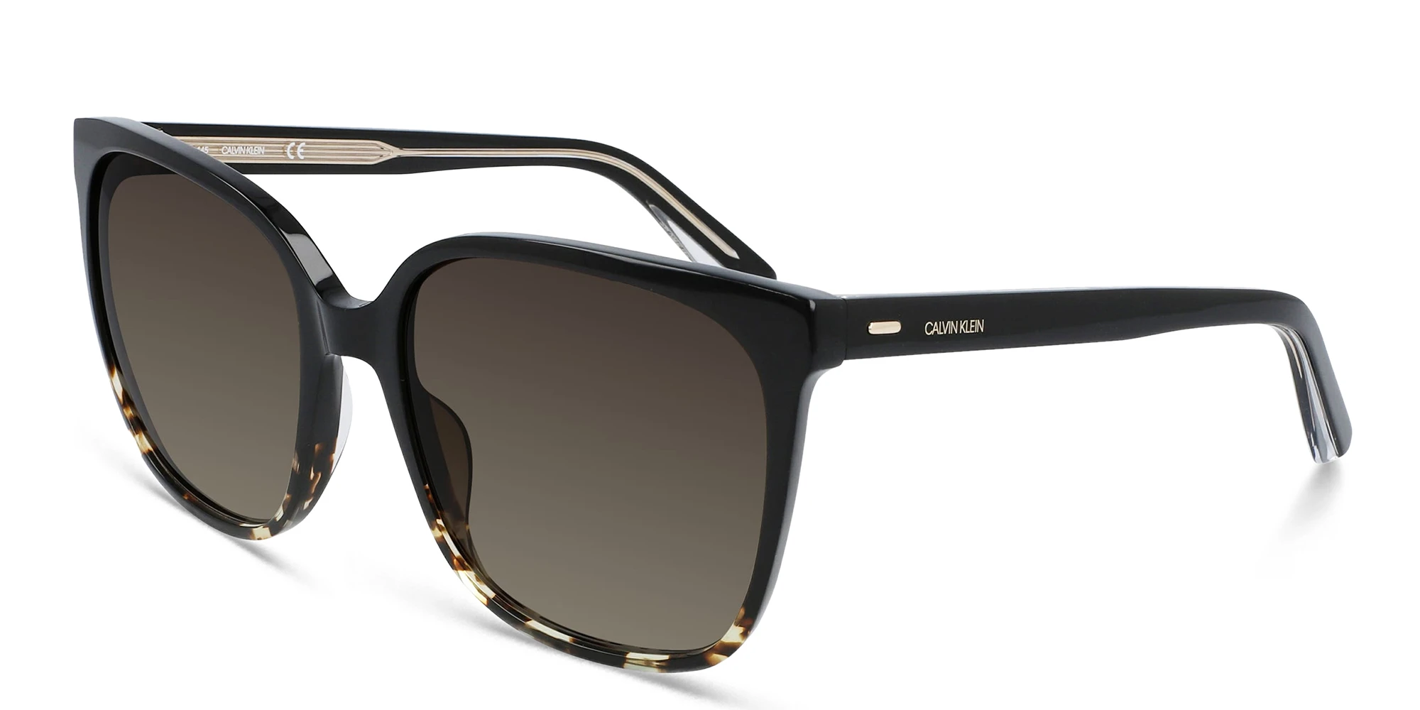 Shop Calvin Klein Square Sunglasses in Black online.