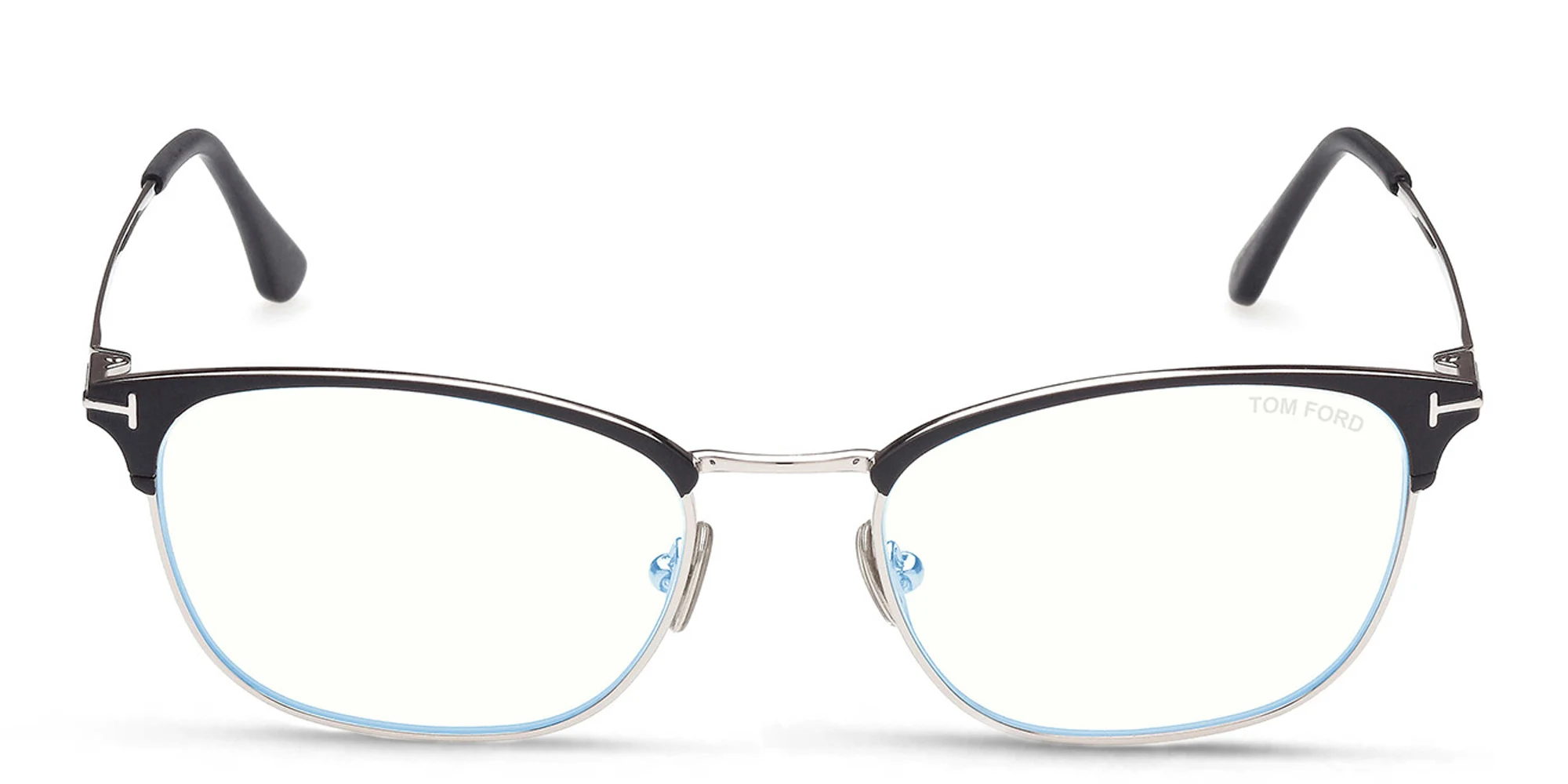 Shop TOM FORD Square Eyeglasses in Matte Black online.