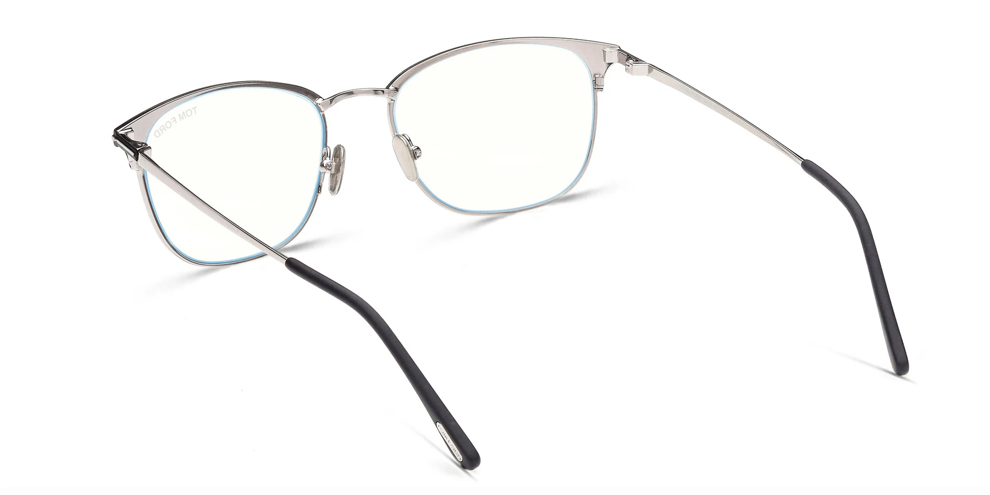 Shop TOM FORD Square Eyeglasses in Matte Black online.