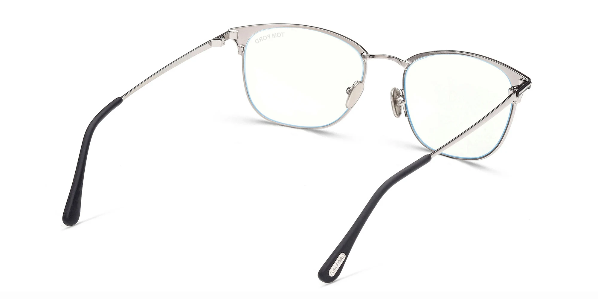 Shop TOM FORD Square Eyeglasses in Matte Black online.