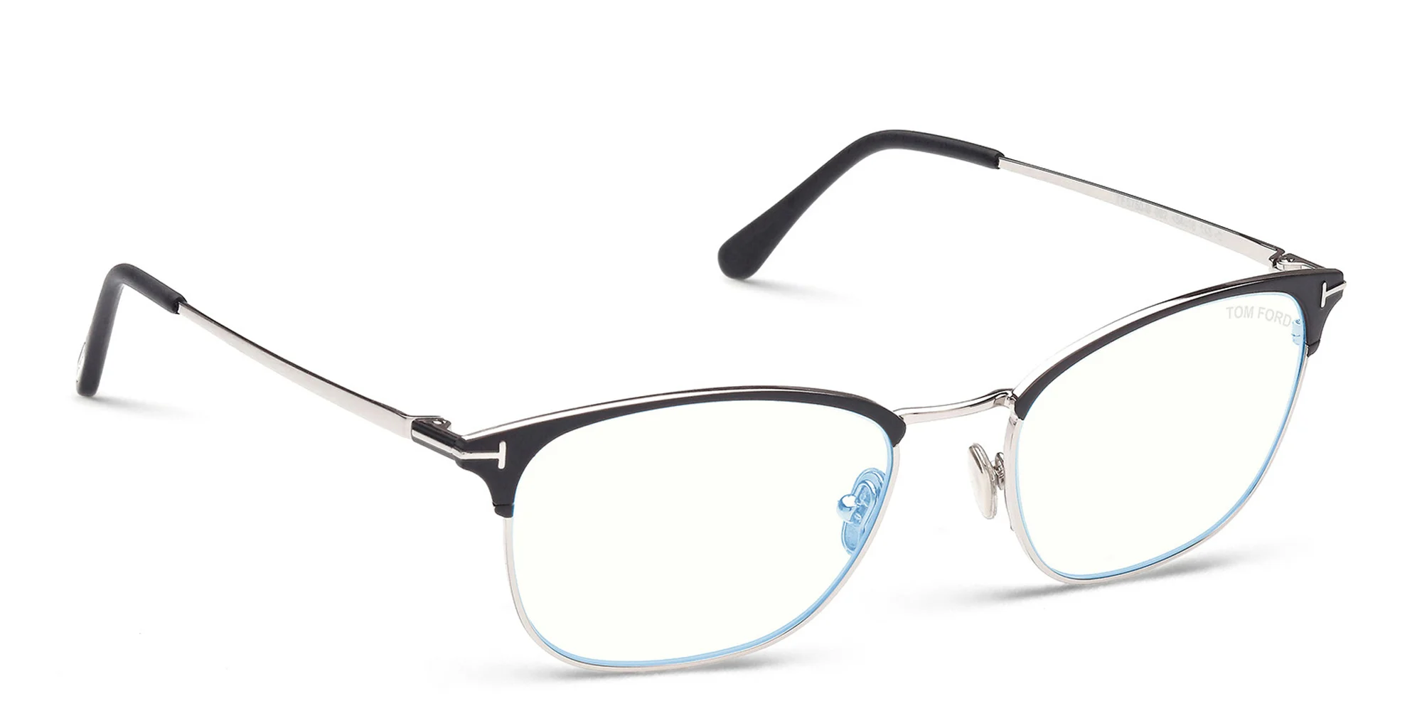 Shop TOM FORD Square Eyeglasses in Matte Black online.