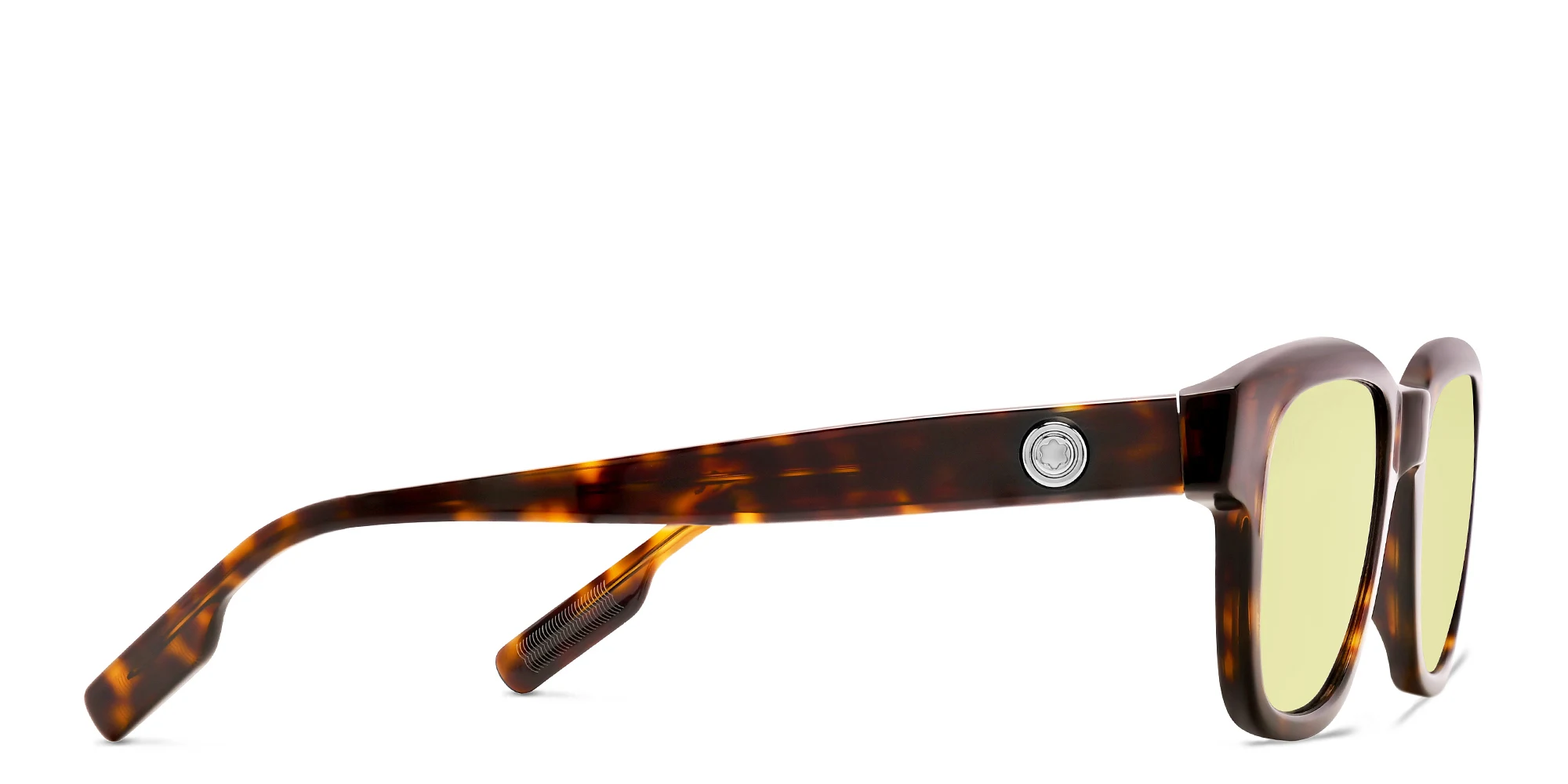 Shop MONTBLANC Square Sunglasses in Havana online.