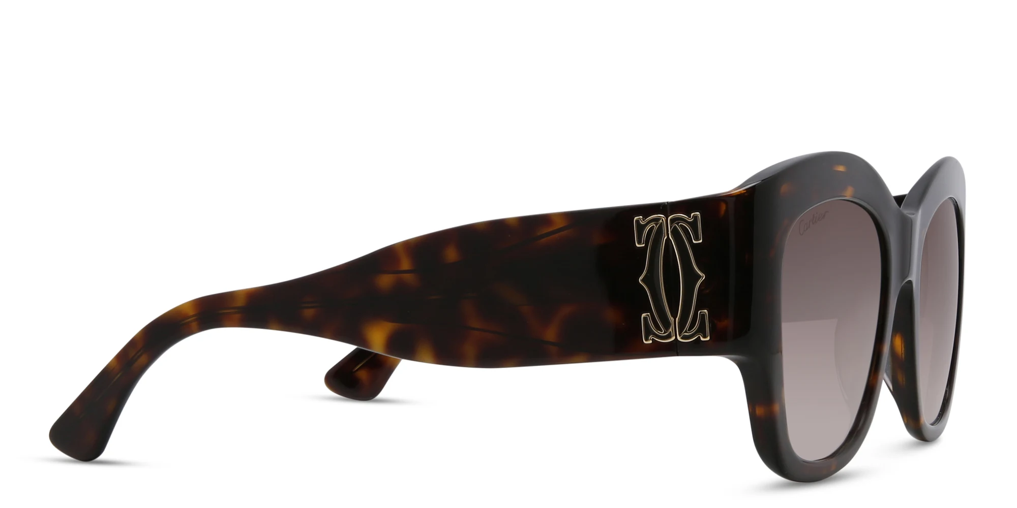Shop Cartier C de Cartier Cat-Eye Sunglasses in Havana online.