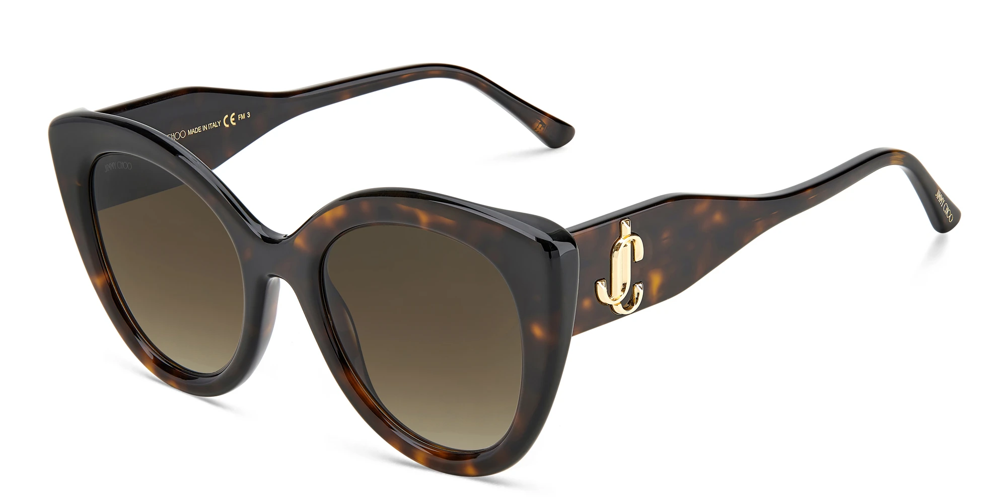 Shop JIMMY CHOO Leone/S Cat Eye Sunglasses in Havana online.