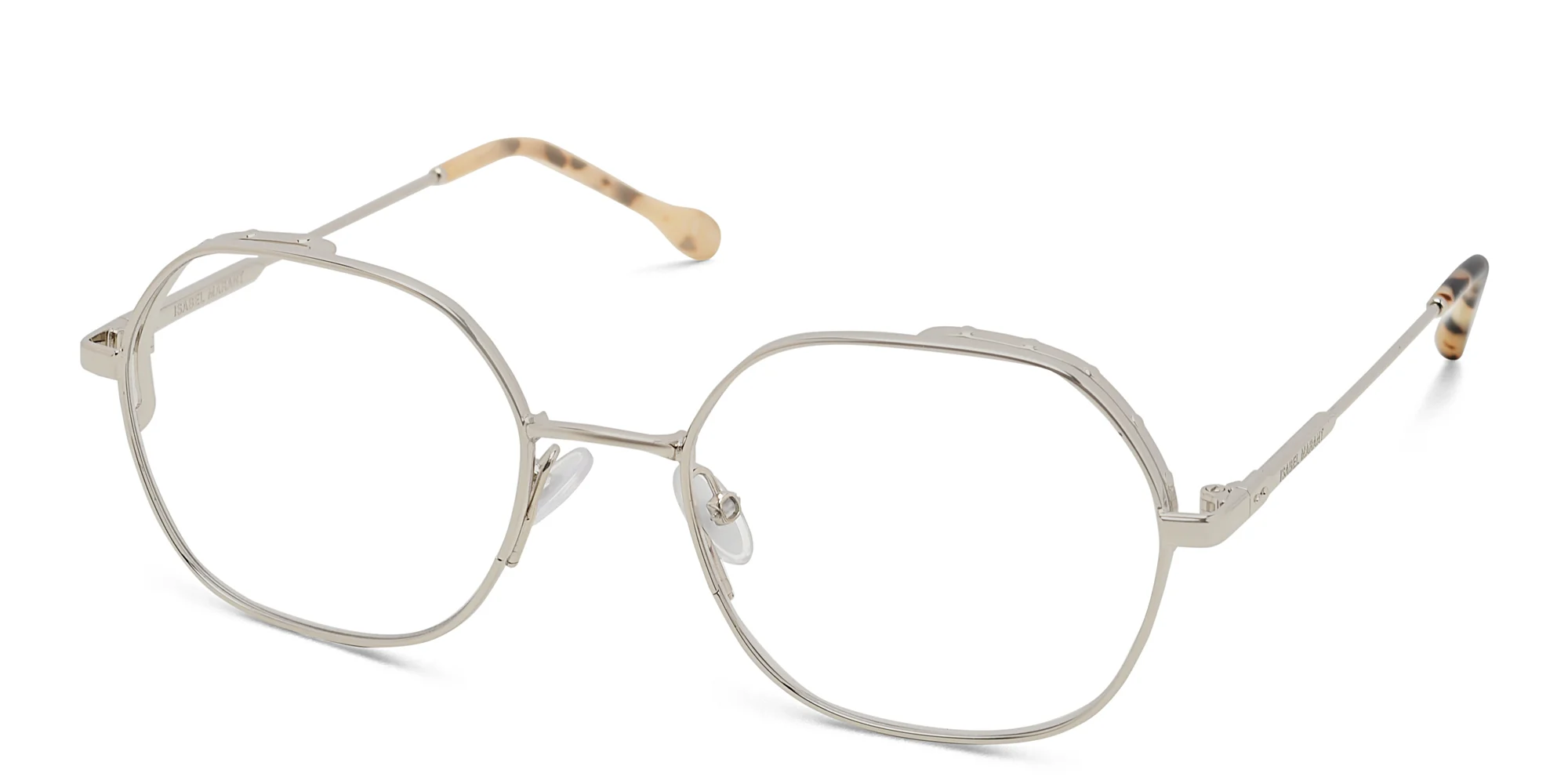 Shop ISABEL MARANT Irregular Eyeglasses in Palladium online.