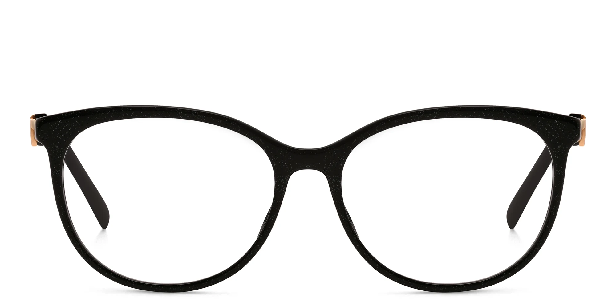 Shop JIMMY CHOO Cat Eye Eyeglasses in Glitter Black online.