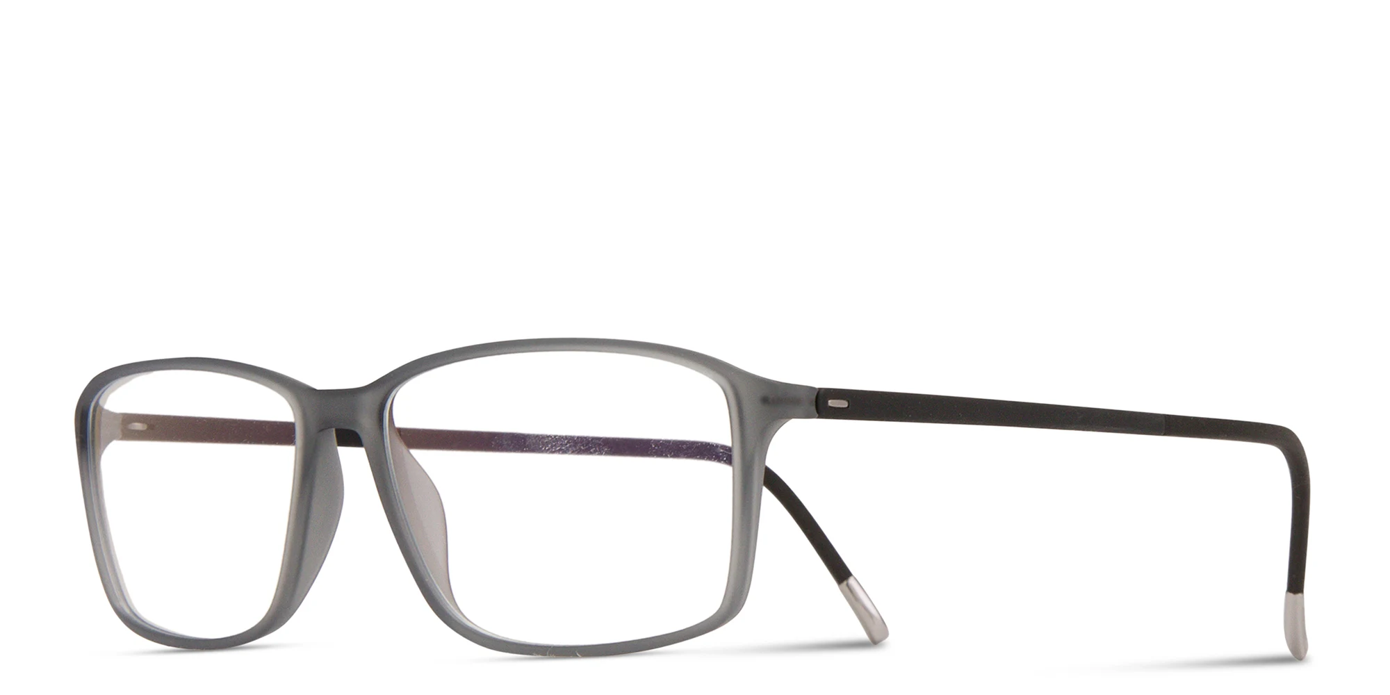 Shop Silhouette SPX Illusion Rectangle Eyeglasses in Grey online.