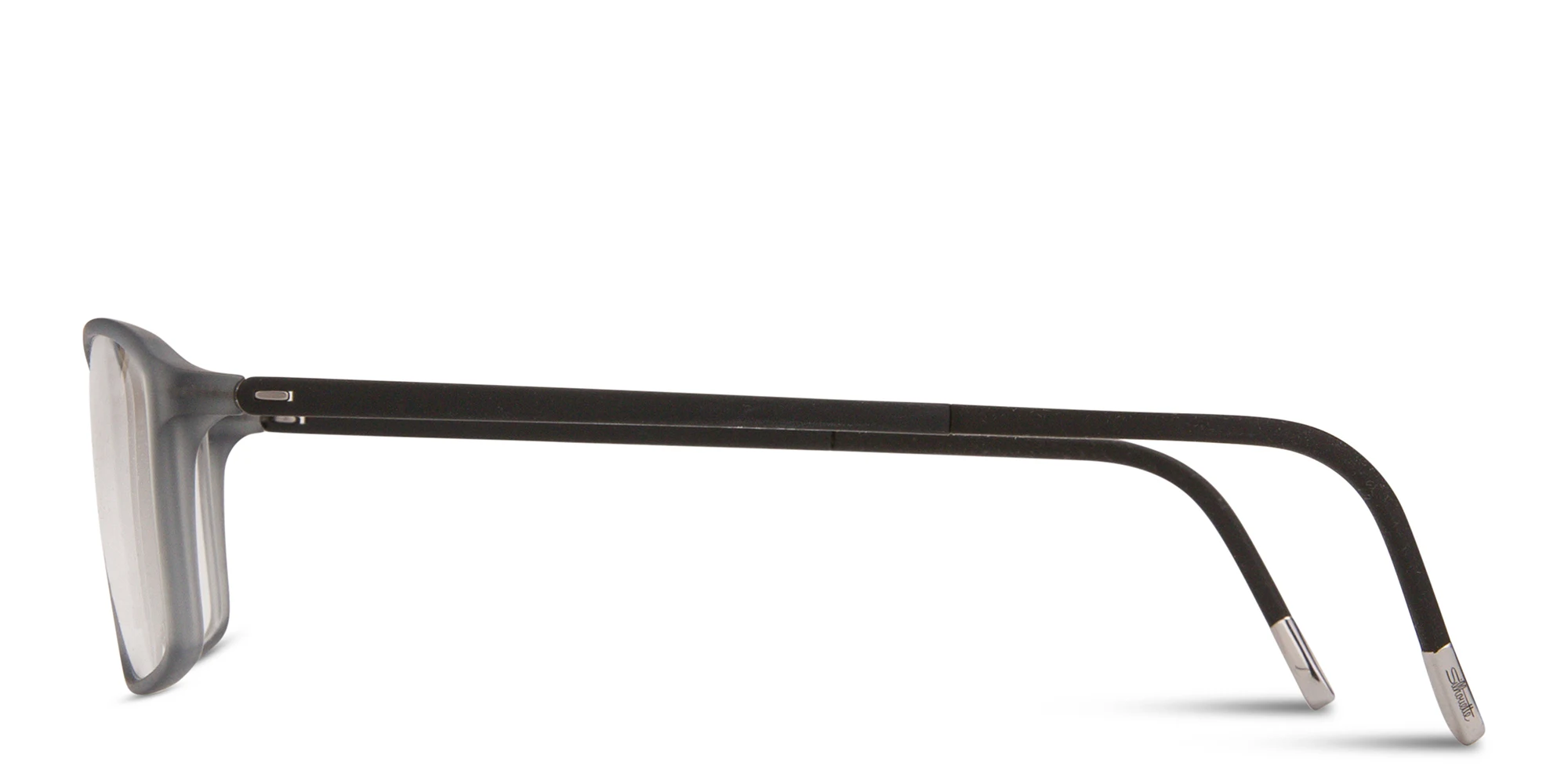 Shop Silhouette SPX Illusion Rectangle Eyeglasses in Grey online.