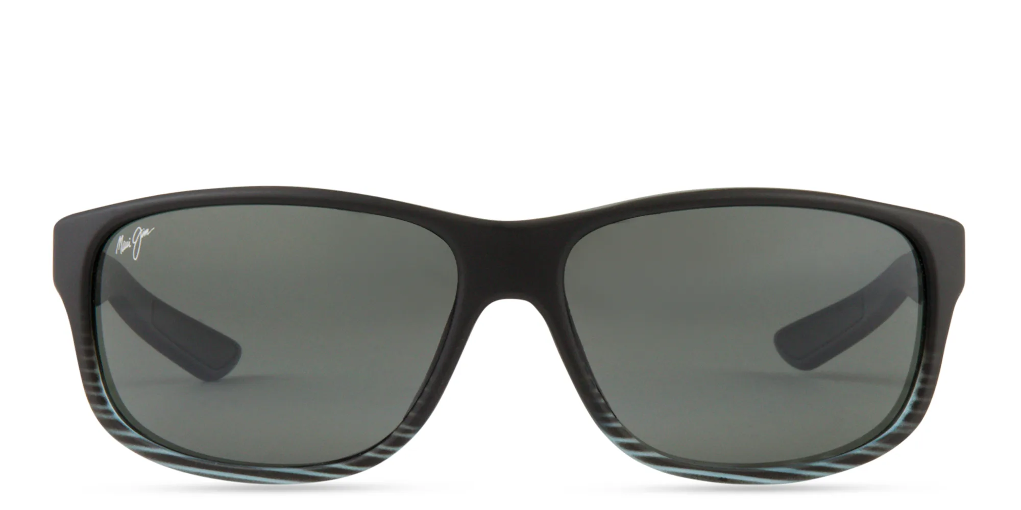 Shop Maui Jim Kaiwi Channel 840 Unisex Rectangle Sunglasses in Black online.