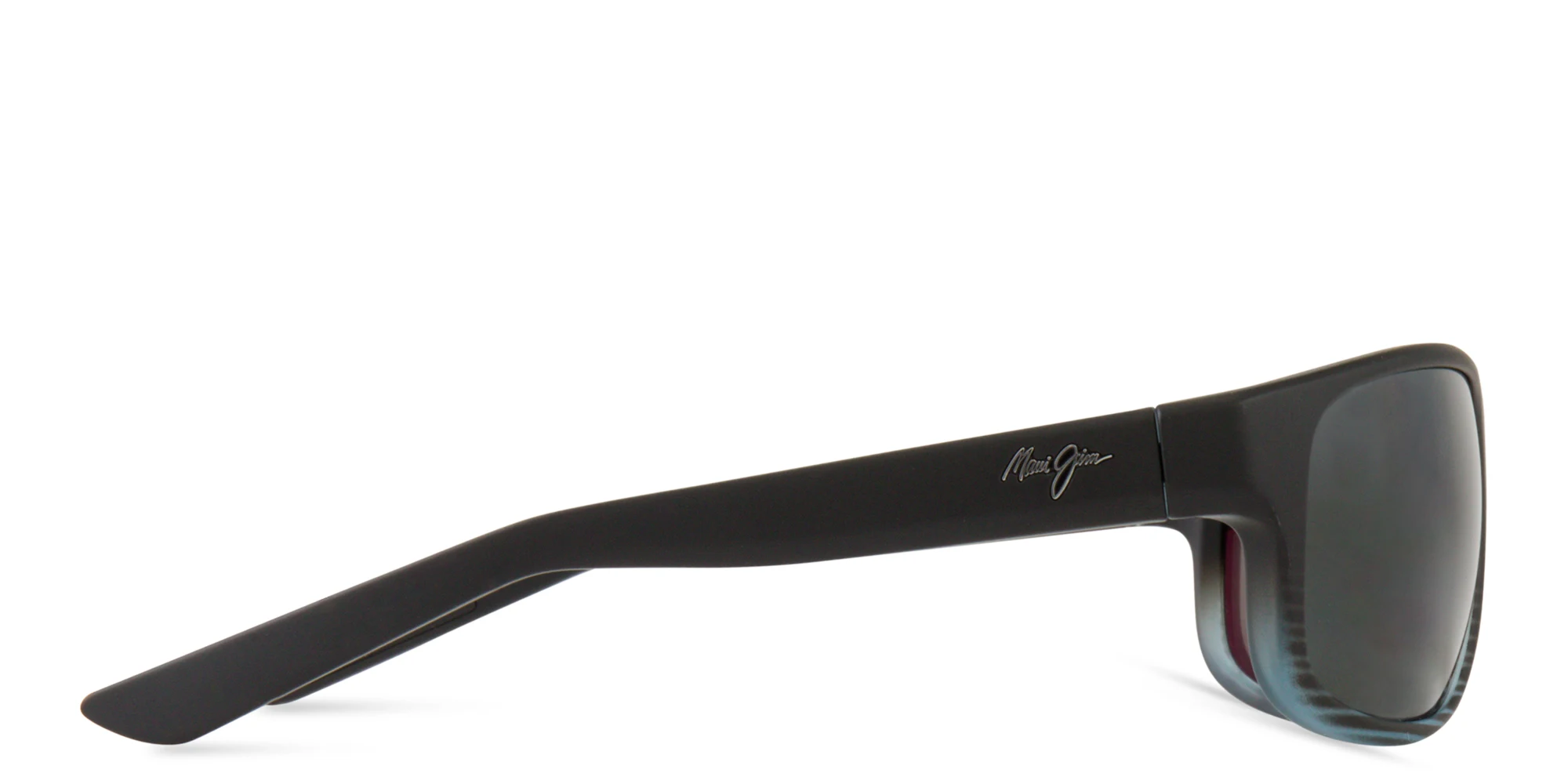 Shop Maui Jim Kaiwi Channel 840 Unisex Rectangle Sunglasses in Black online.