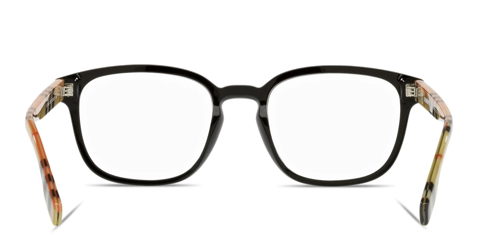 Shop BURBERRY Edison Square Eyeglasses in Black online.