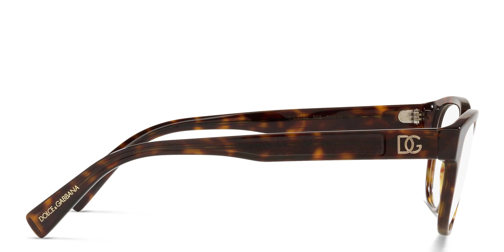 Shop Dolce & Gabbana Square Eyeglasses in Havana online.