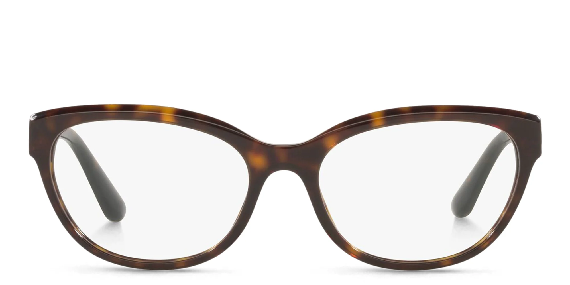Shop Dolce & Gabbana Wide Cat Eye Eyeglasses in Havana online.