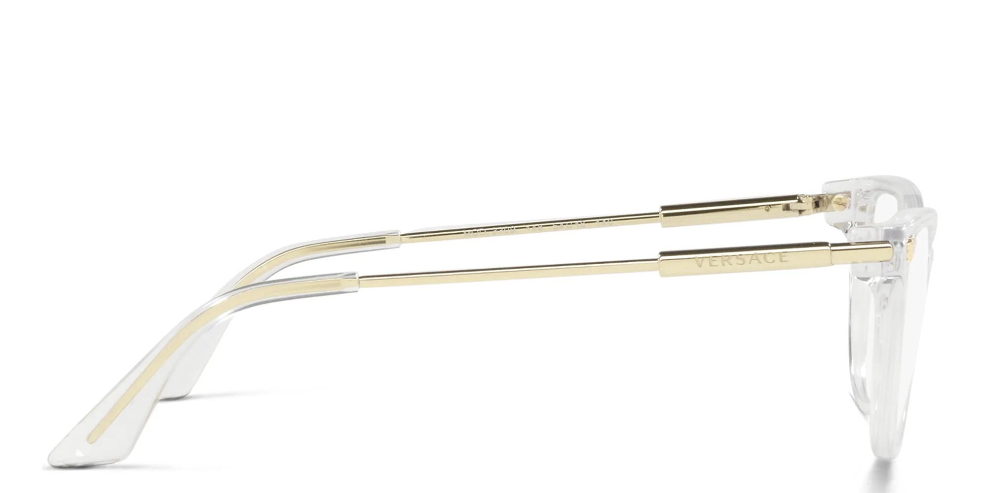 Shop VERSACE Medusa Cat-Eye Eyeglasses in Crystal online.