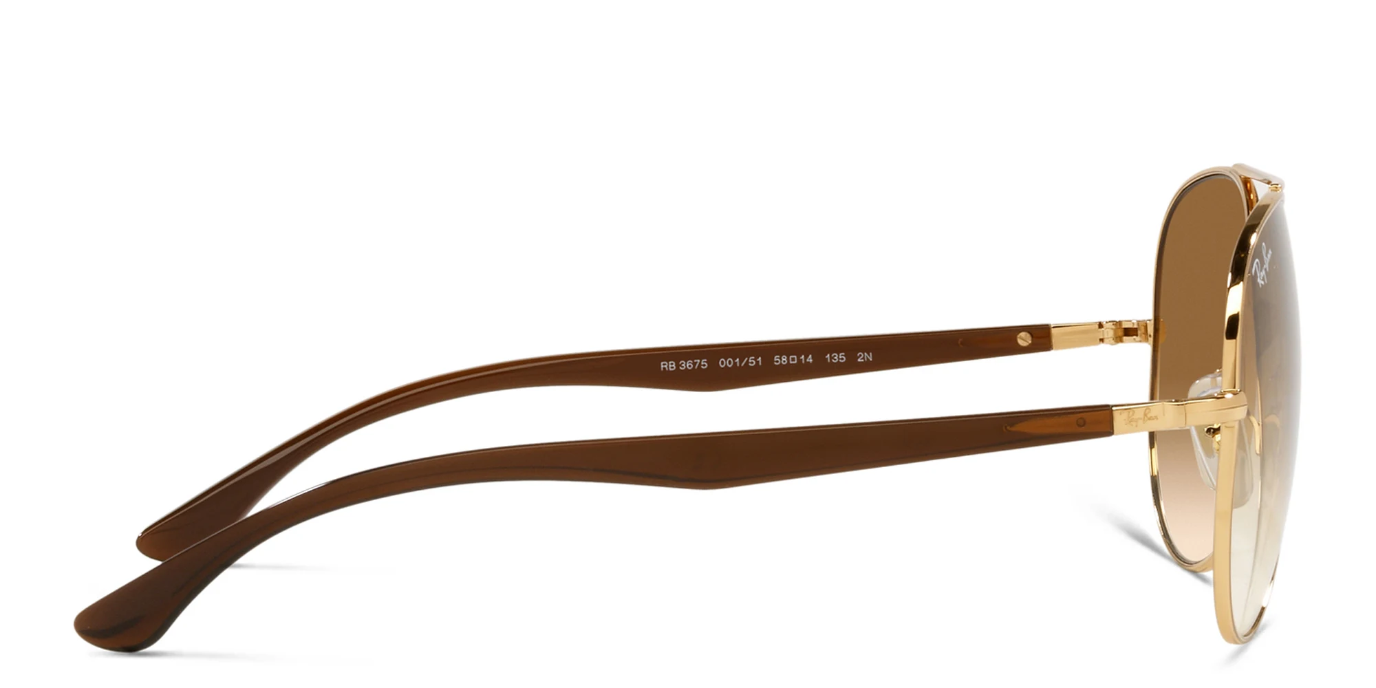 Shop Ray-Ban Unisex Pilot Sunglasses in Gold online.
