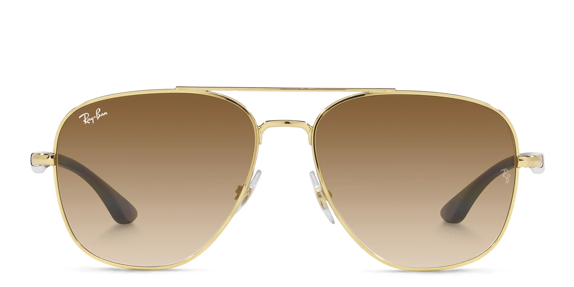 Shop Ray-Ban Unisex Square Sunglasses in Gold online.