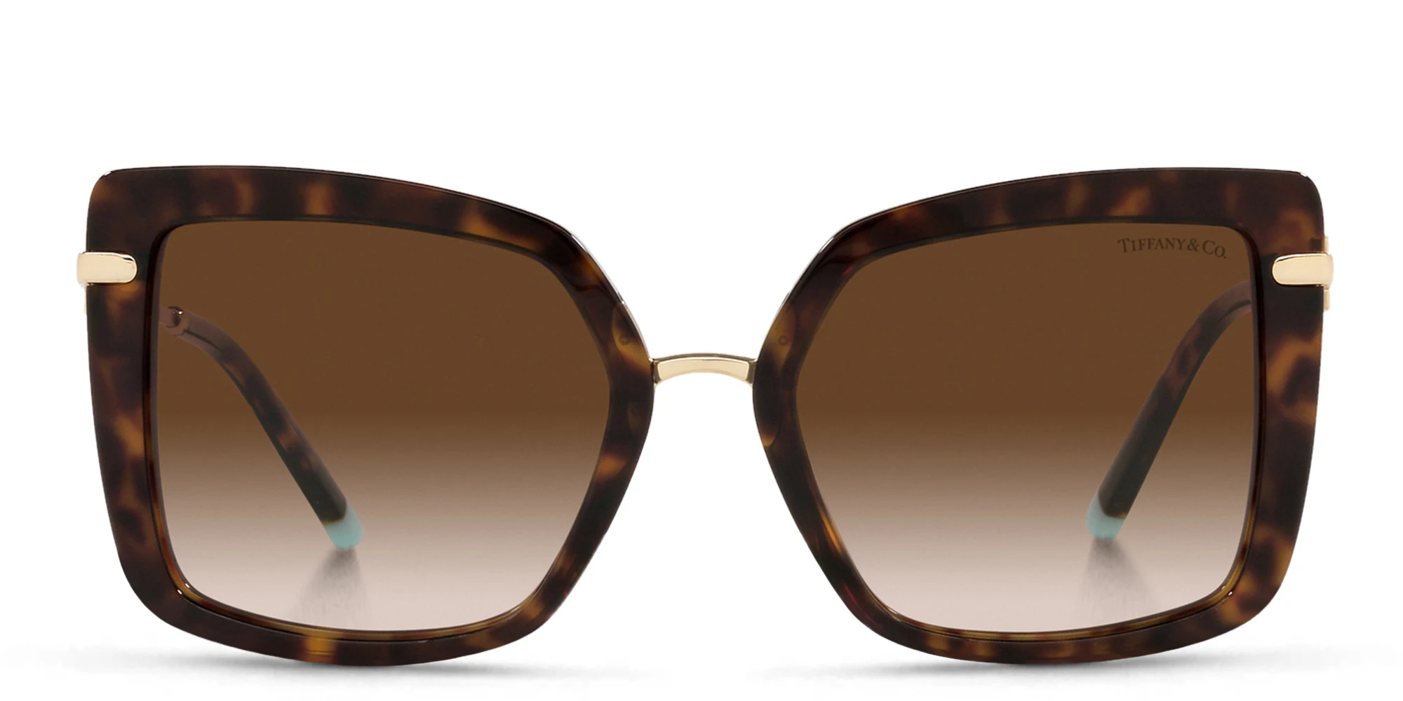 Shop TIFFANY Square Sunglasses in Havana online.