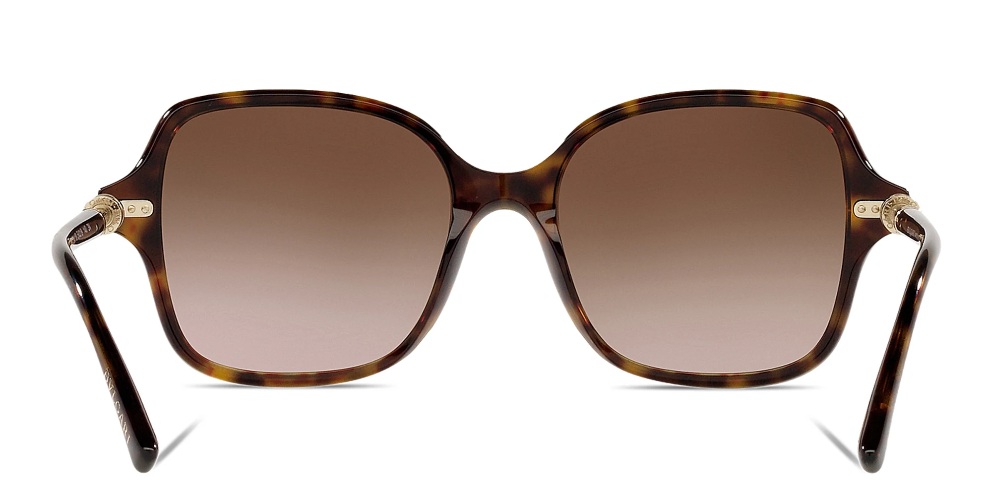 Shop BVLGARI Square Sunglasses in Havana online.