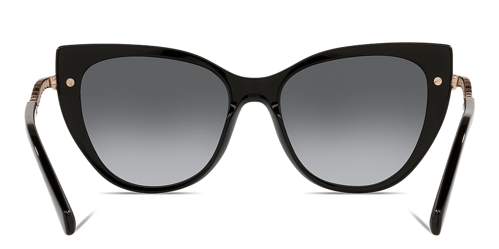 Shop BVLGARI Cat Eye Sunglasses in Black online.