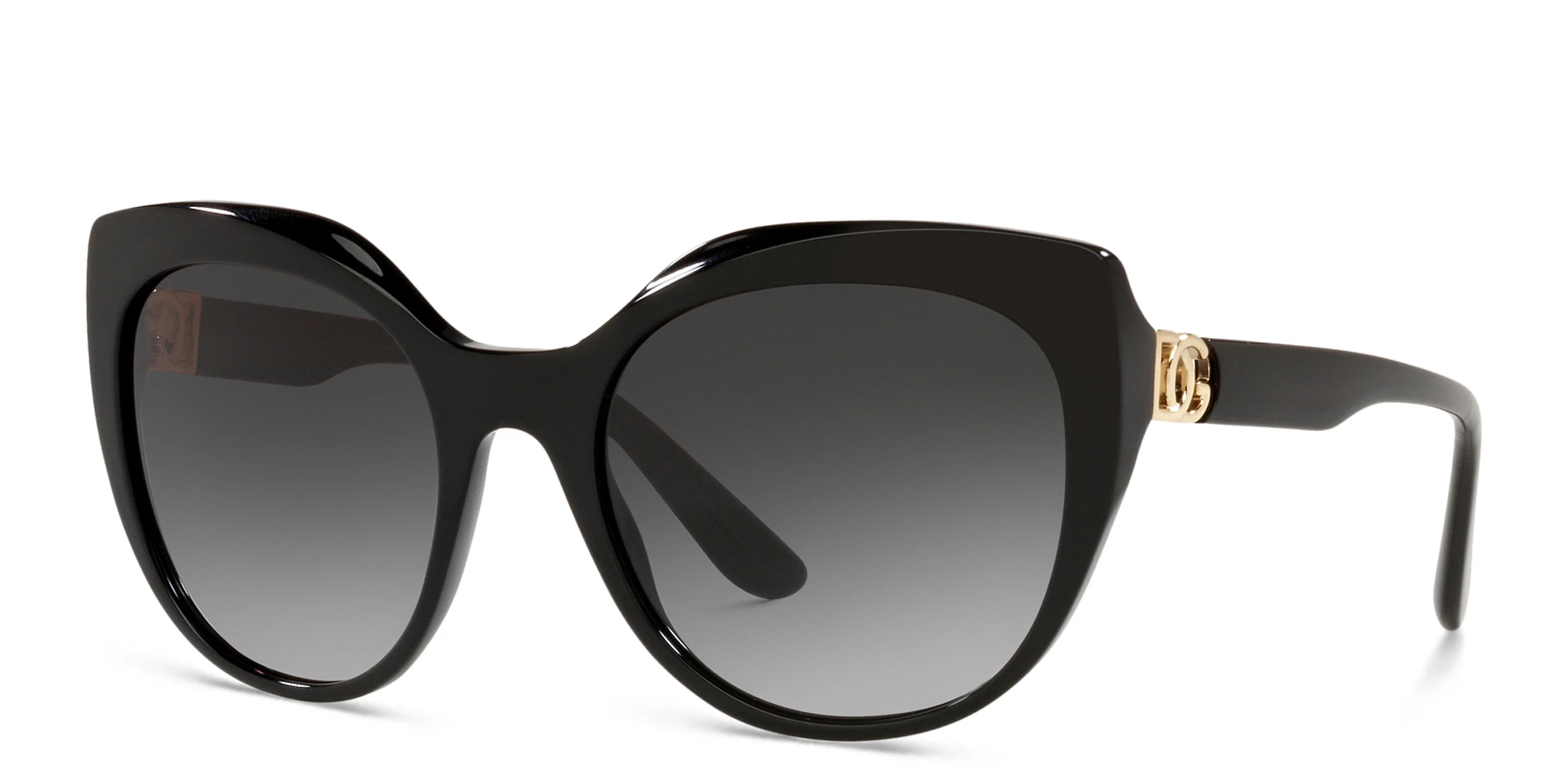 Shop Dolce & Gabbana Cat-Eye Sunglasses in Black online.