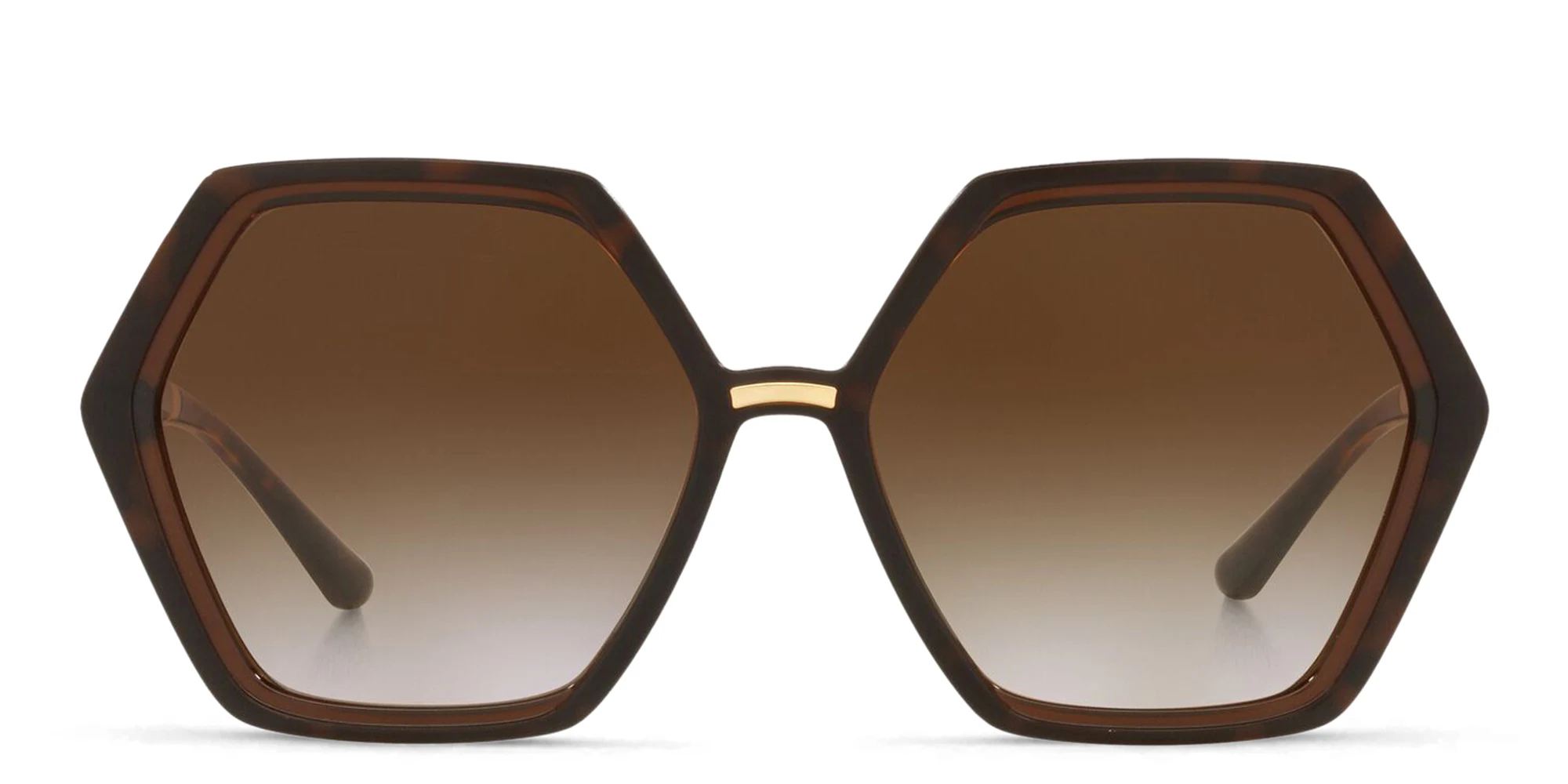 Shop Dolce & Gabbana Irregular Sunglasses in Havana online.