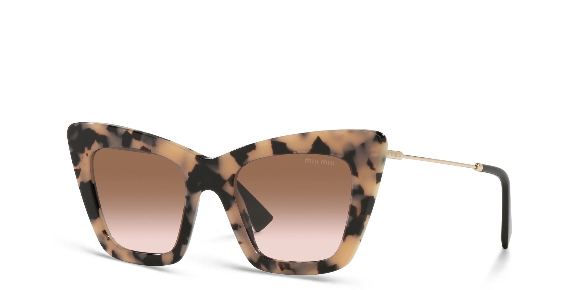 Shop MIU MIU Cat Eye Sunglasses in Havana Pink online.