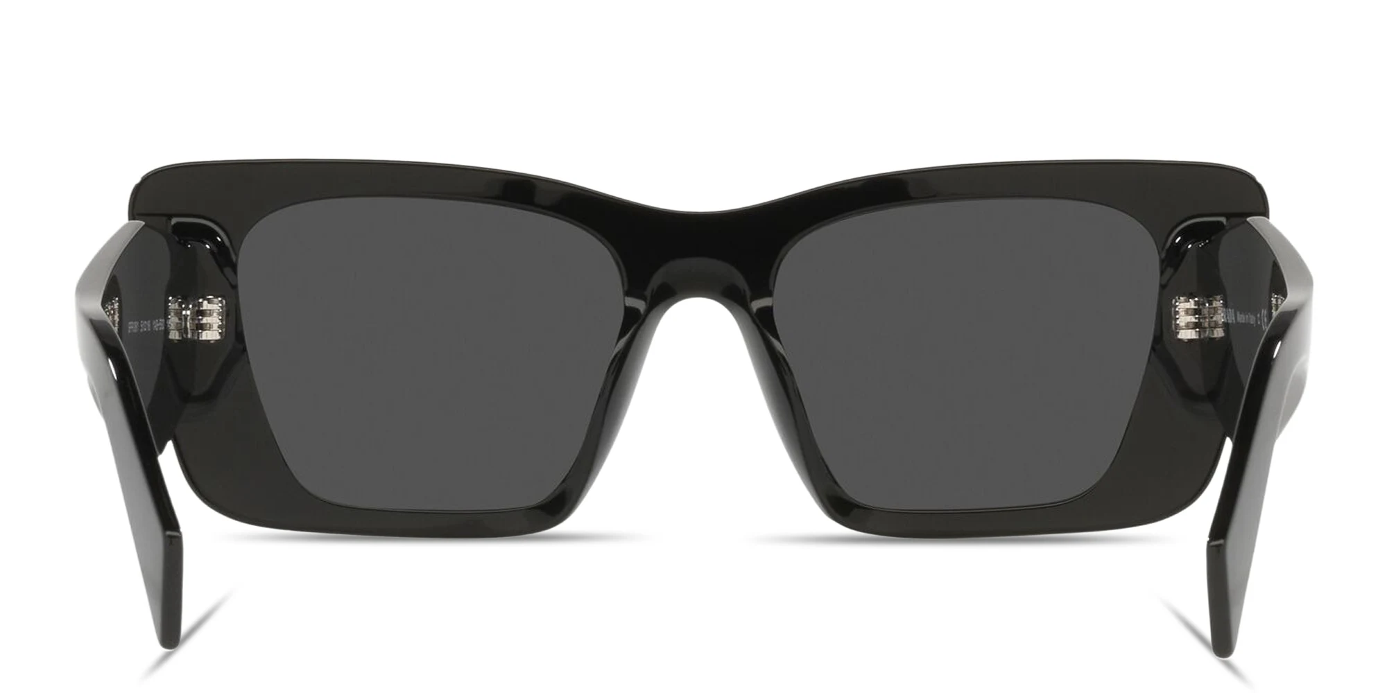 Shop PRADA Logo Signature Butterfly Sunglasses in Black online.