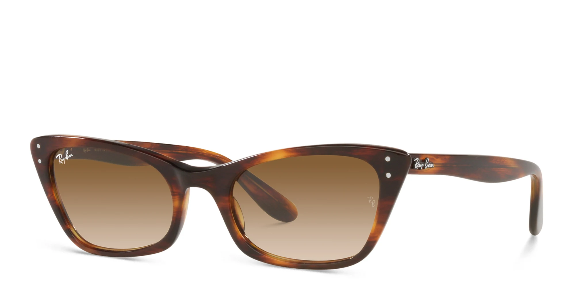 Shop Ray-Ban Cat-Eye Sunglasses in Striped Havana online.