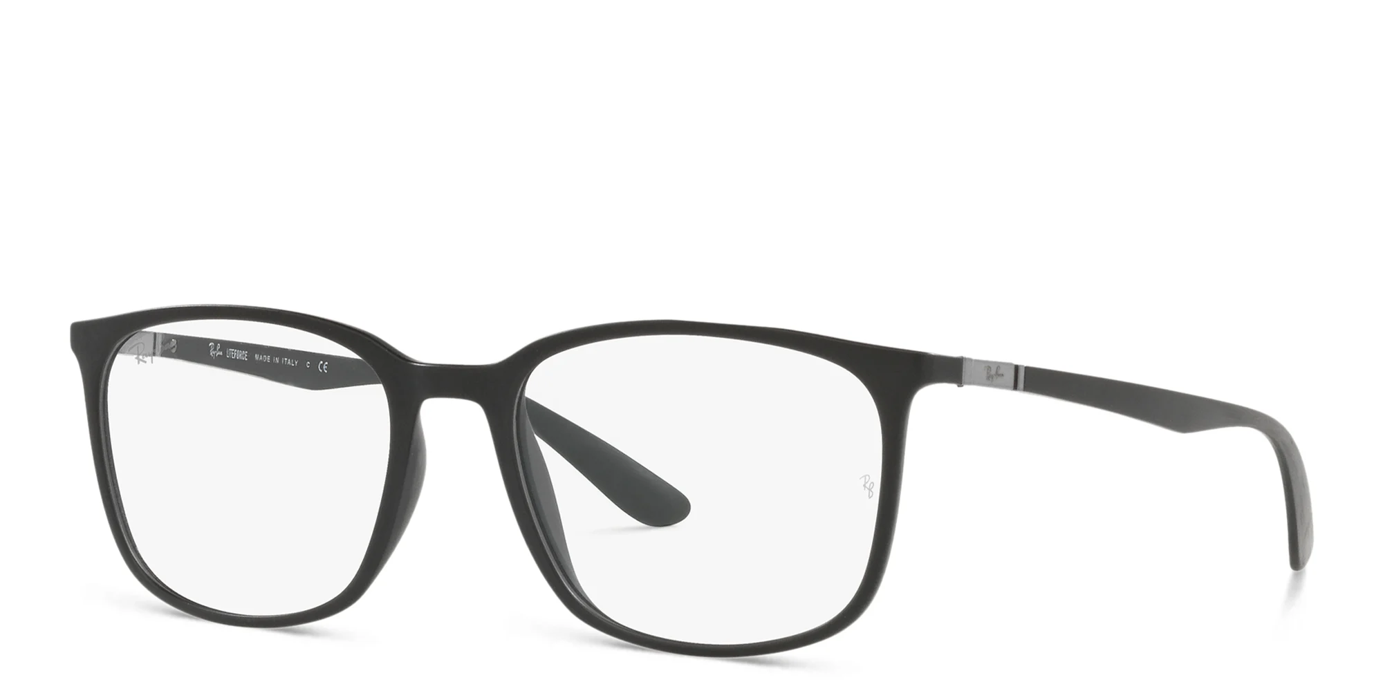 Shop Ray-Ban Unisex Square Eyeglasses in Black online.