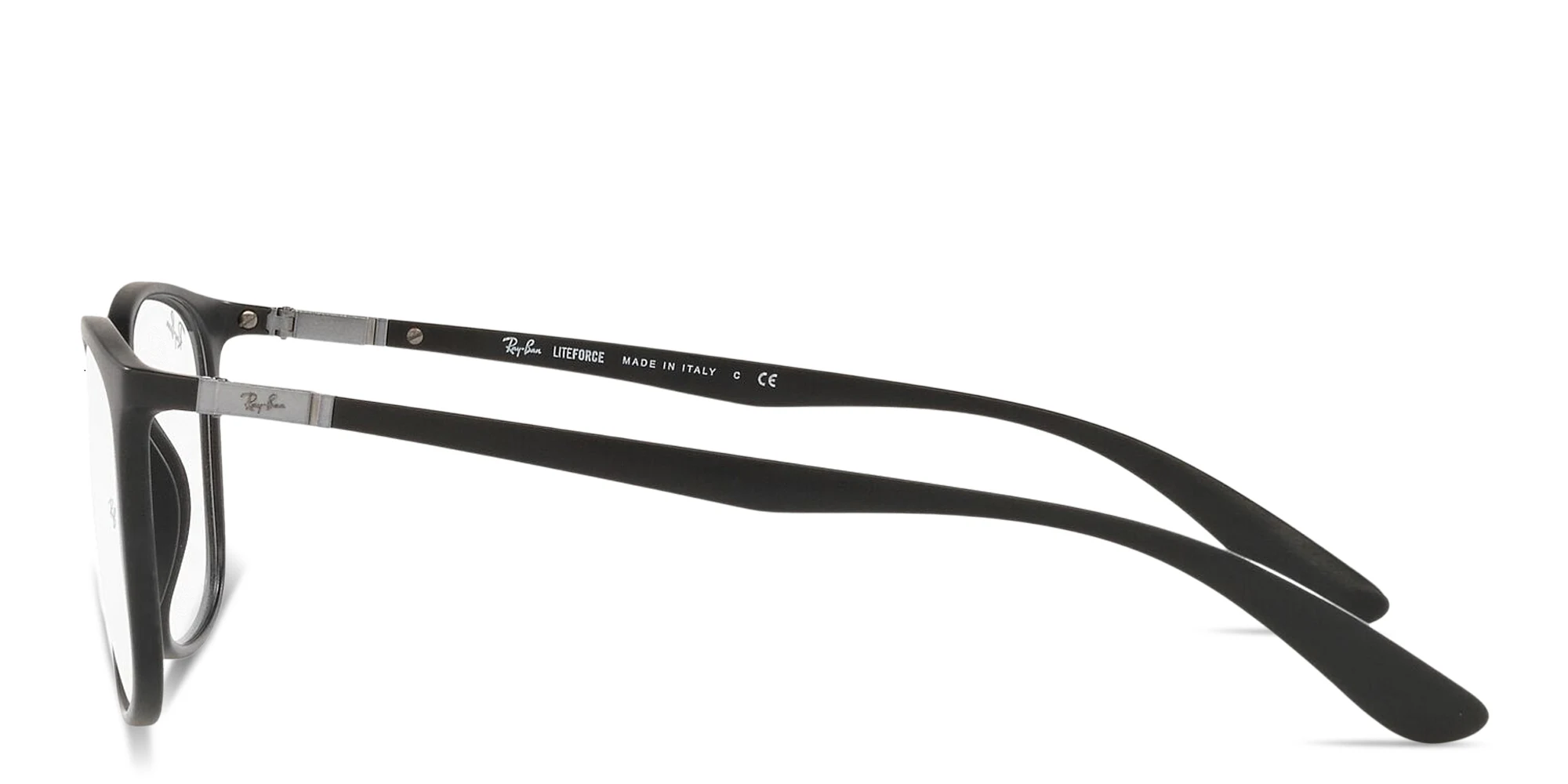 Shop Ray-Ban Optics Unisex Square Eyeglasses in Shiny Black online.