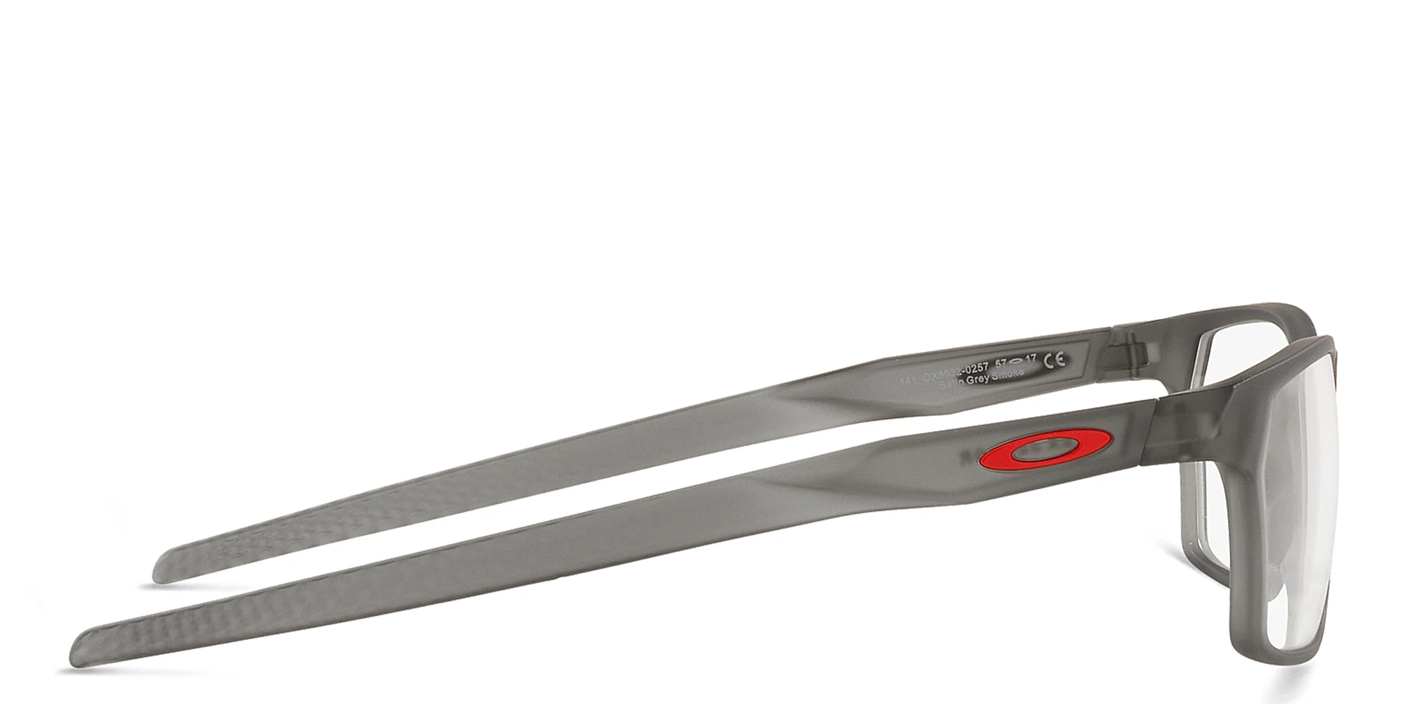 Shop Oakley Hex Jector Wide Rectangle Eyeglasses in Satin Grey Smoke online.