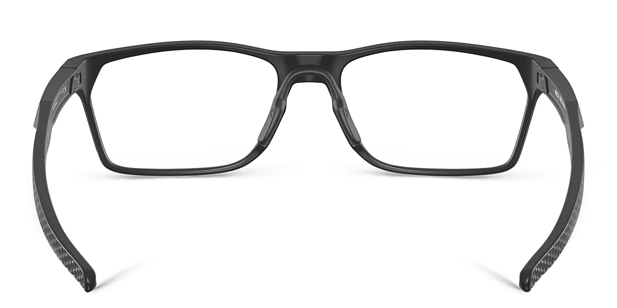 Shop Oakley Wide Rectangle Eyeglasses in Satin Black online.