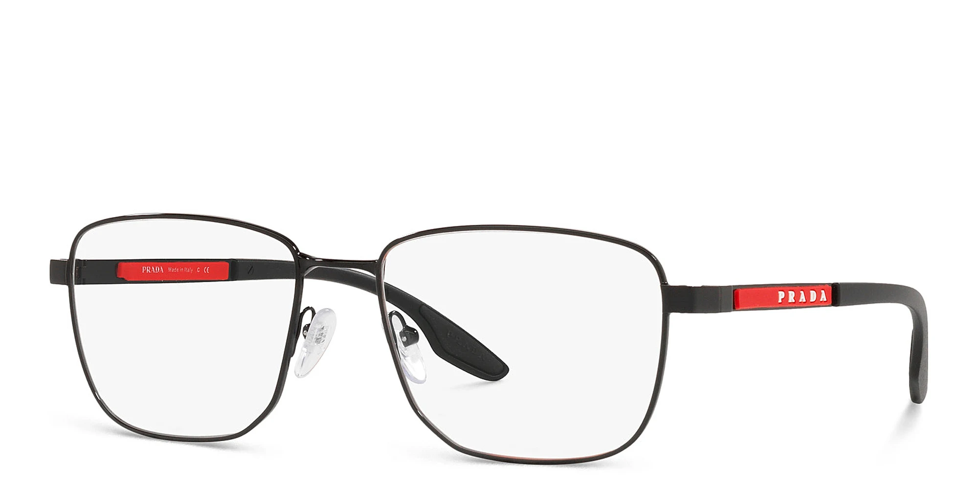 Shop Prada Linea Rossa Pillow Eyeglasses in Black online.