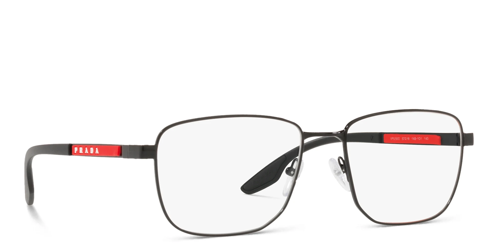 Shop Prada Linea Rossa Pillow Eyeglasses in Black online.