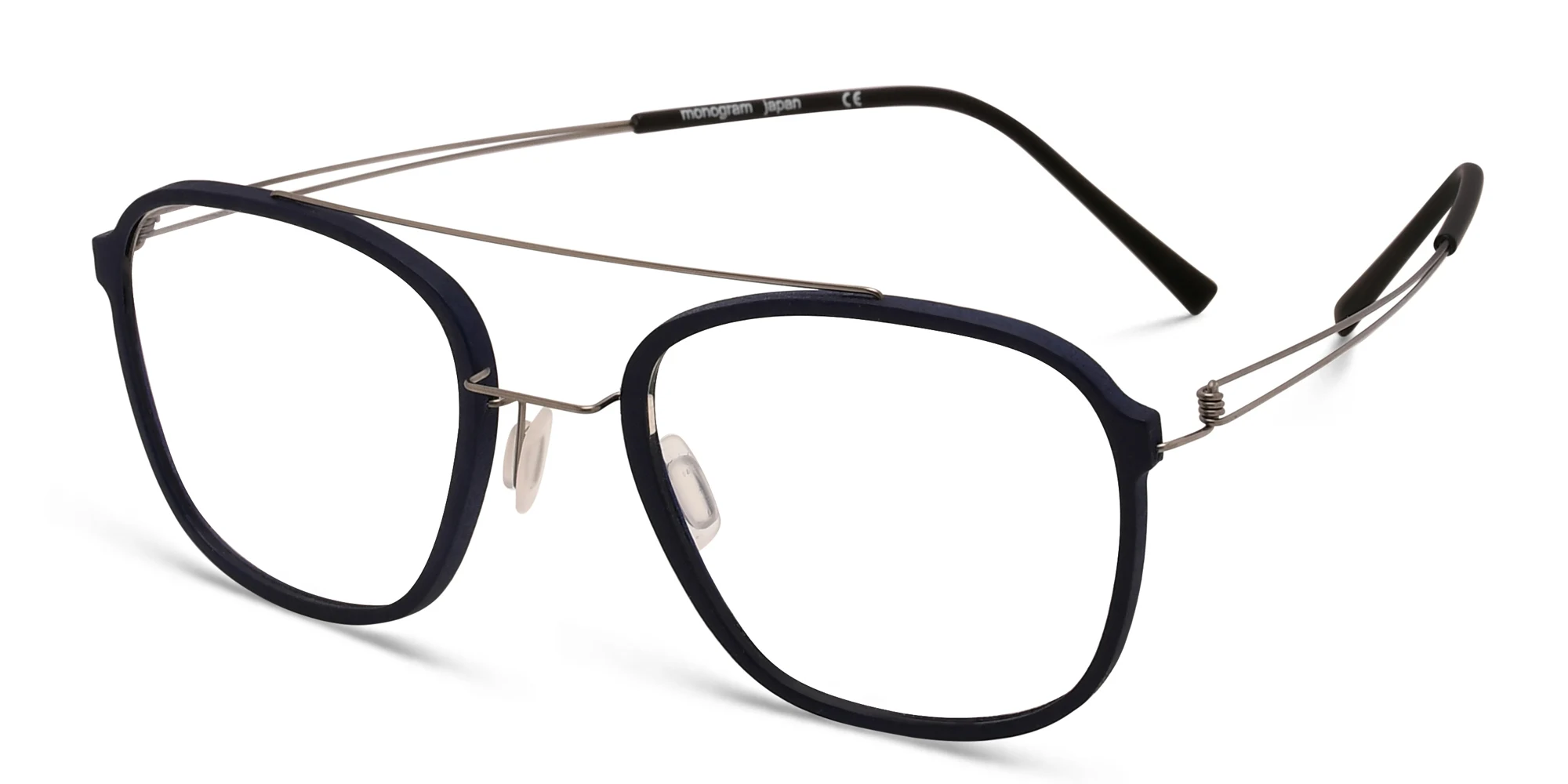 Shop MONOGRAM Unisex Square Eyeglasses in Blue online.