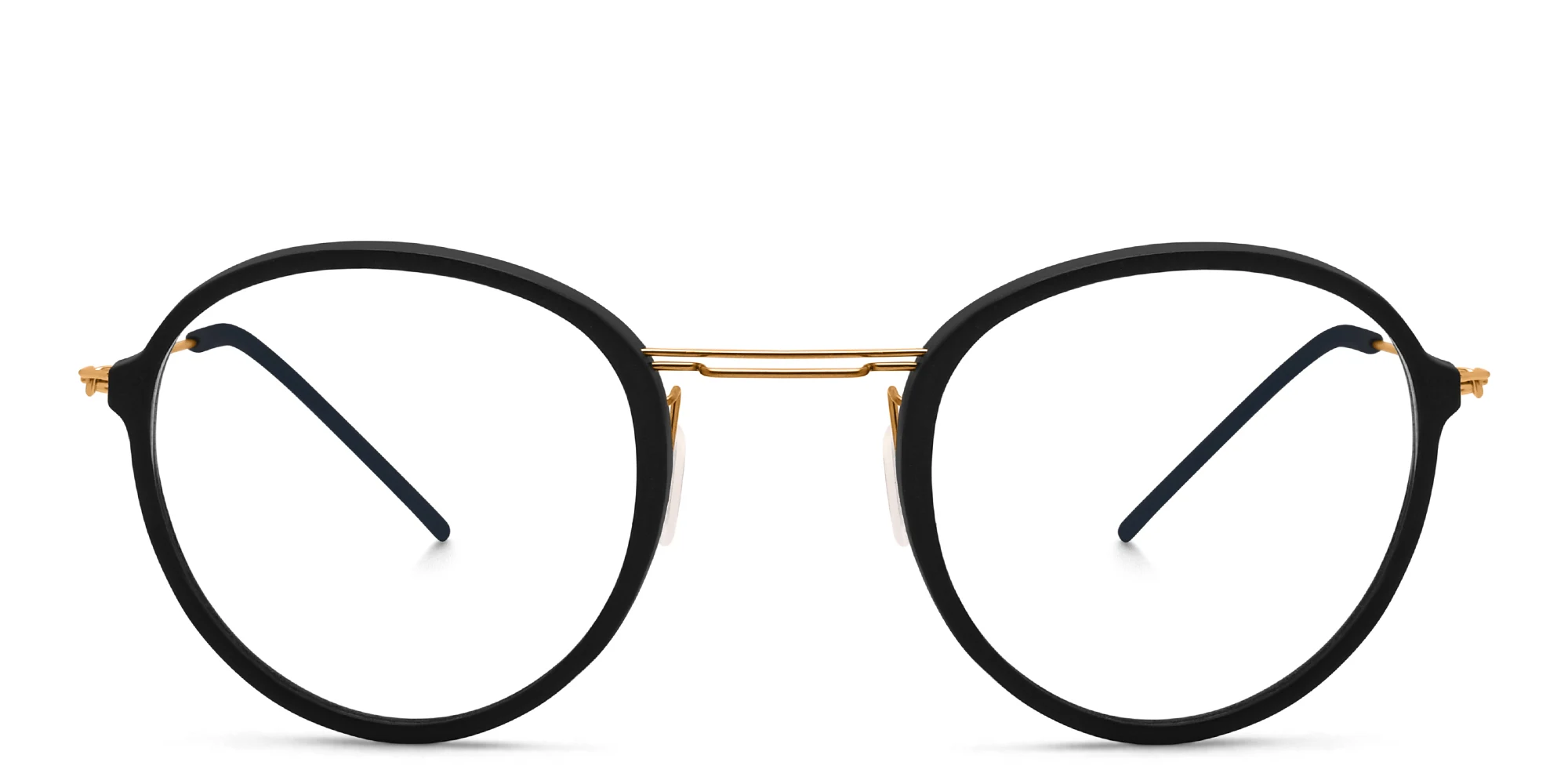 Shop MONOGRAM Unisex Round Eyeglasses in Black online.