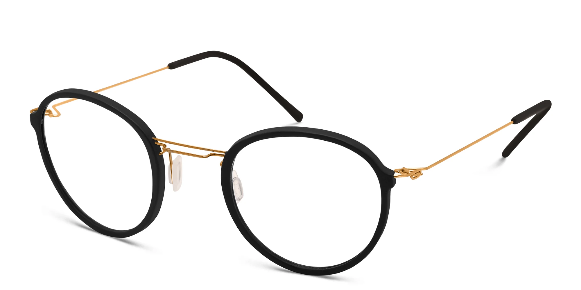 Shop MONOGRAM Unisex Round Eyeglasses in Black online.