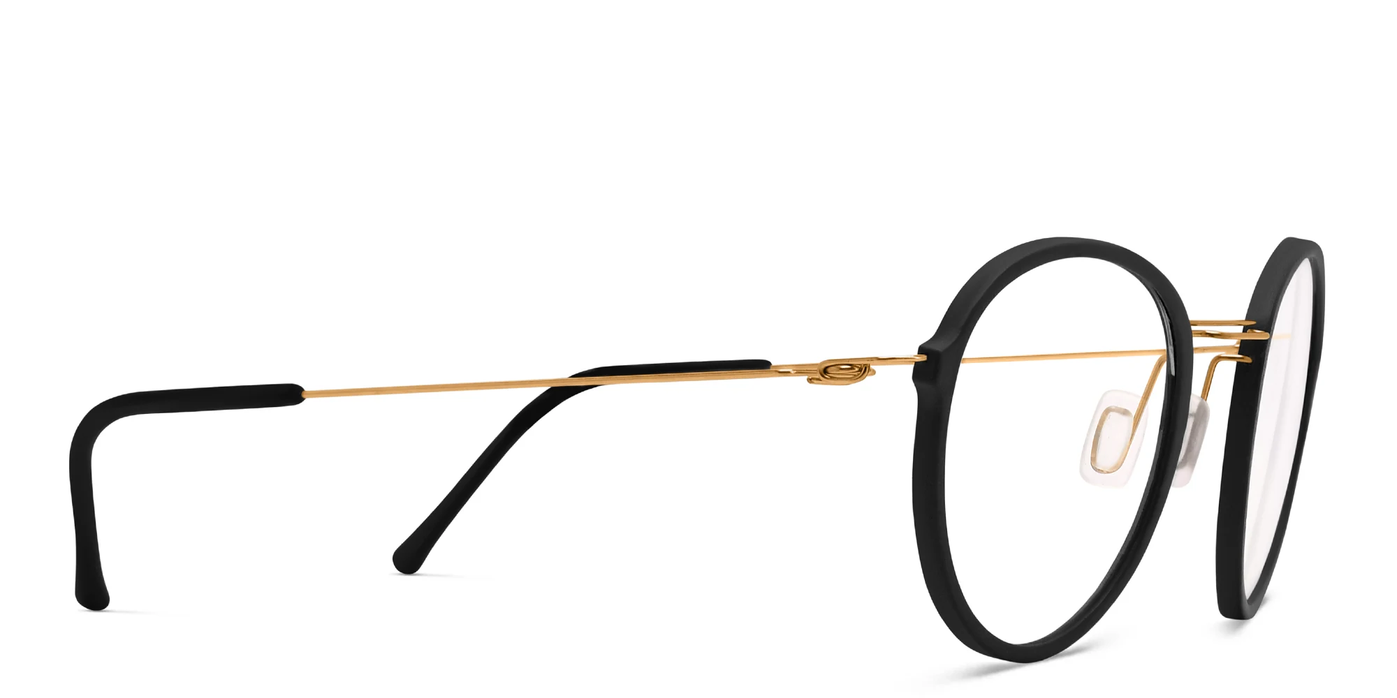 Shop MONOGRAM Unisex Round Eyeglasses in Black online.