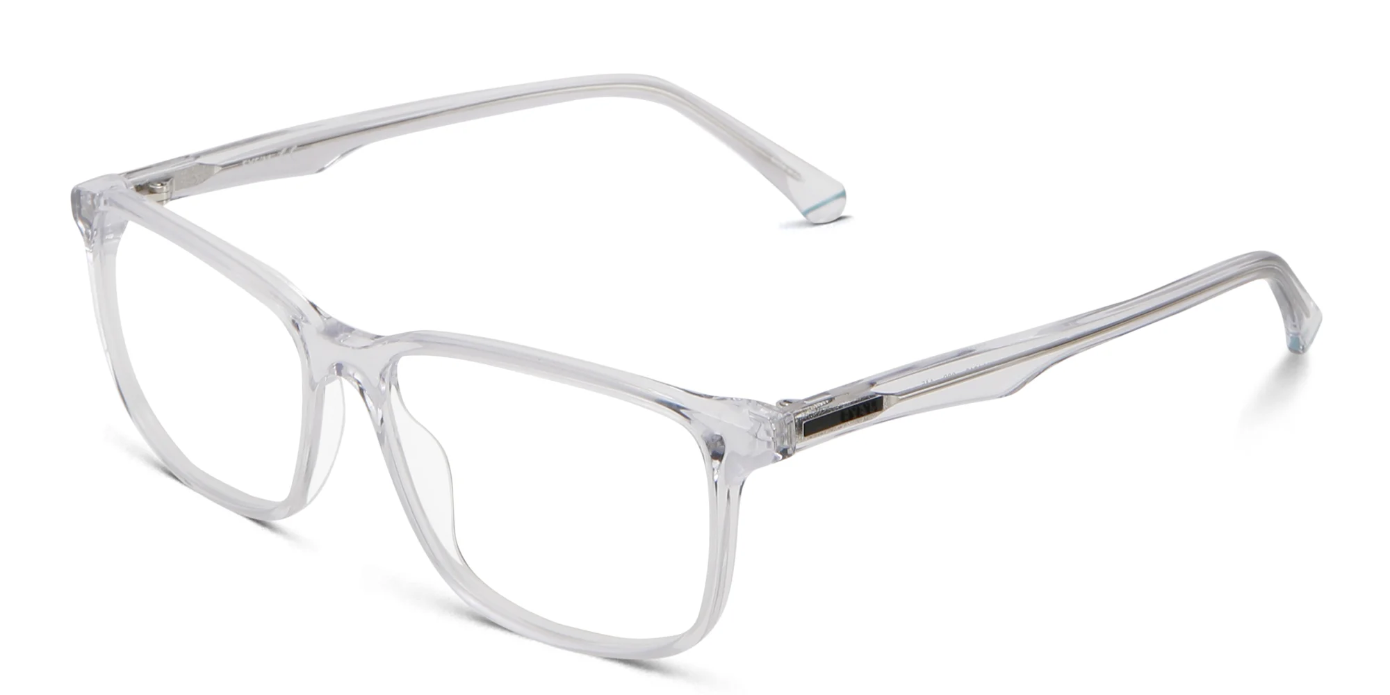 Shop EYE'M Wide Rectangle Eyeglasses in Clear online.