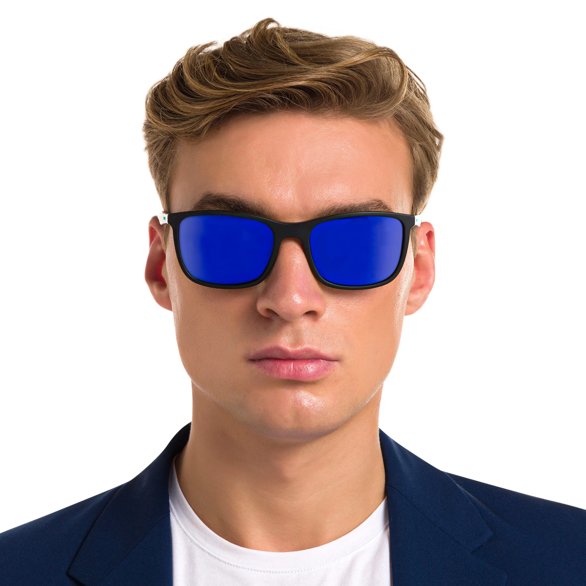 Shop EYE'M Rectangle Sunglasses in Black online.