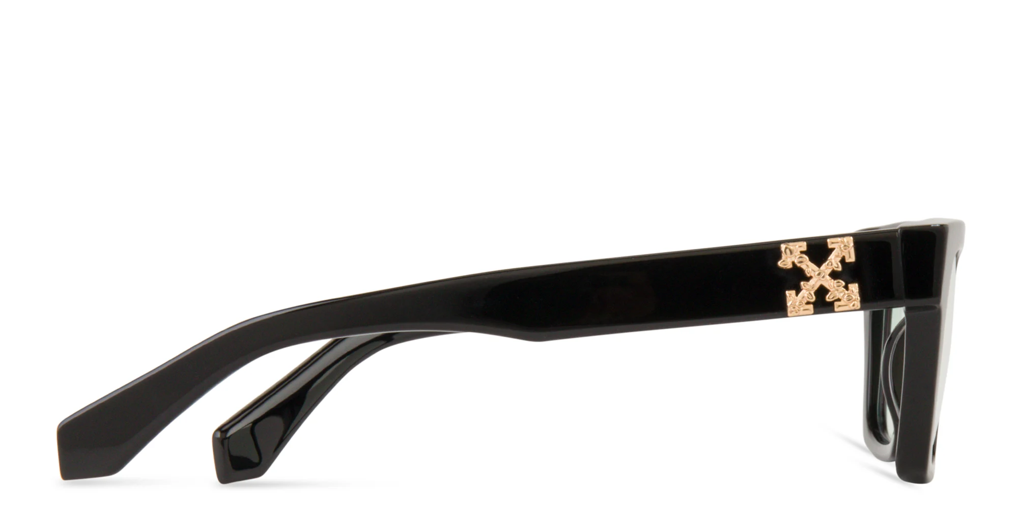 Shop OFF WHITE Style 21 Unisex Square Eyeglasses in Black online.