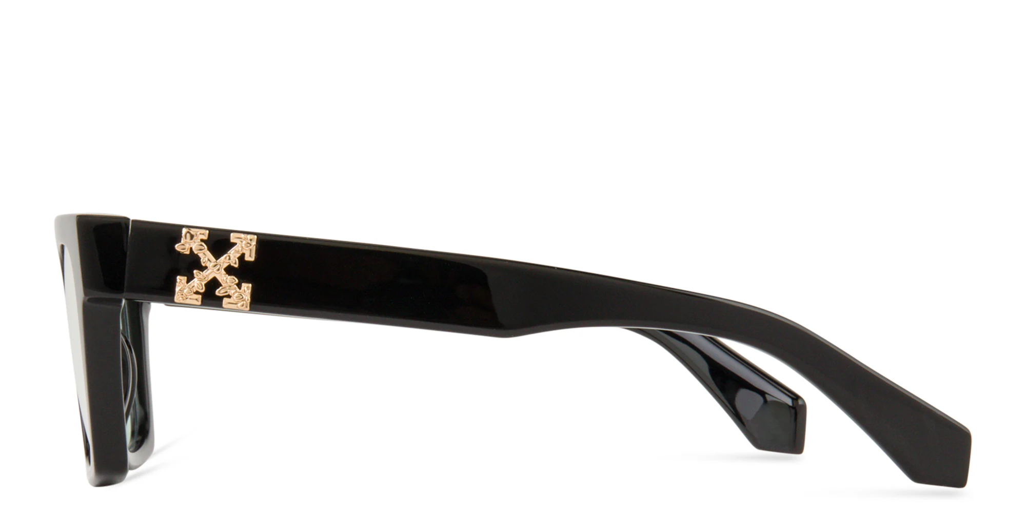 Shop OFF WHITE Style 21 Unisex Square Eyeglasses in Black online.