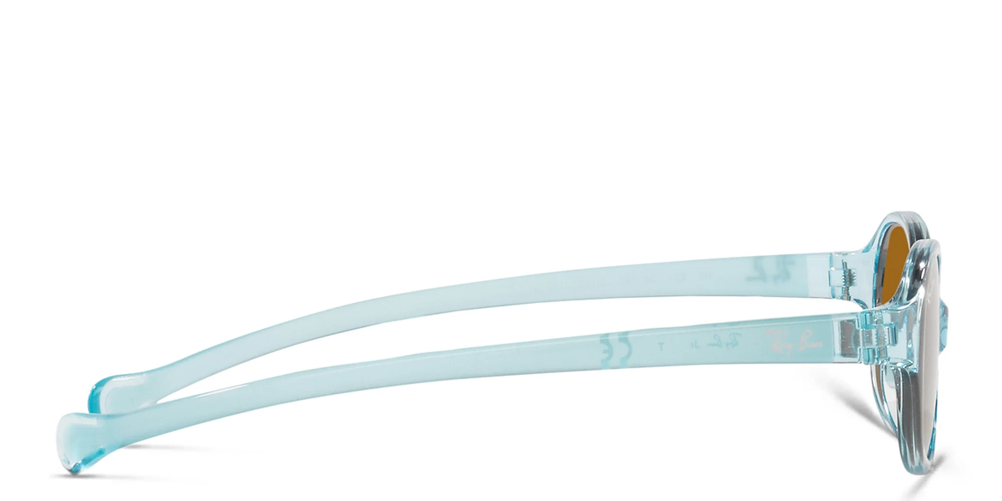 Shop Ray-Ban Junior Kids Oval Sunglasses in Transparent Light Blue online.