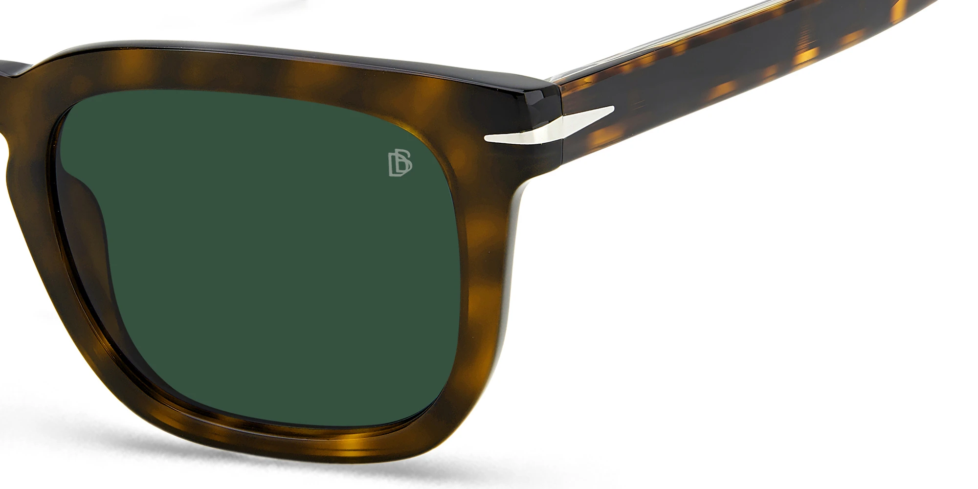 Shop DAVID BECKHAM Rectangle Sunglasses in Havana online.